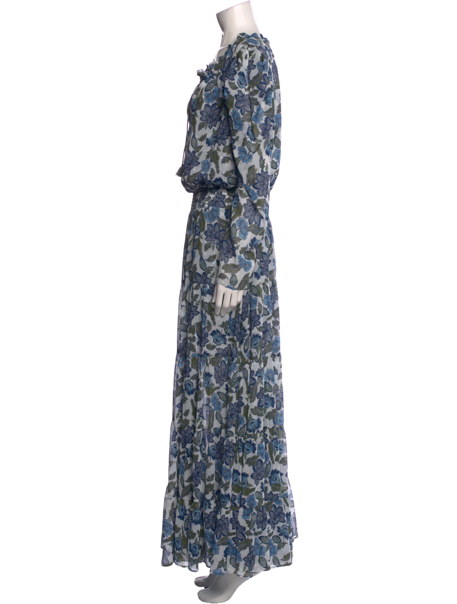 MISA Los Angeles Floral Print Long Dress