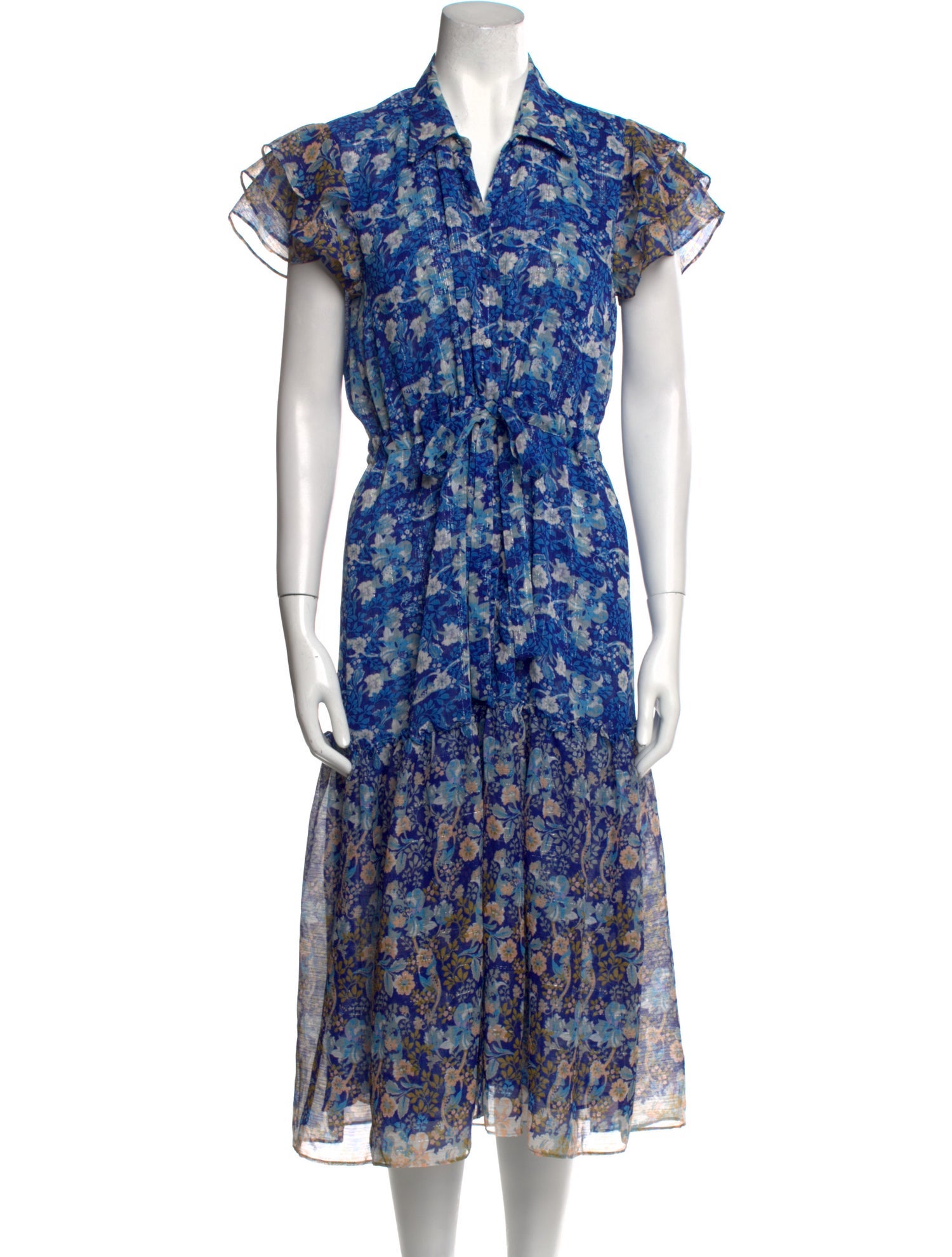 MISA Los Angeles Floral Print Long Dress