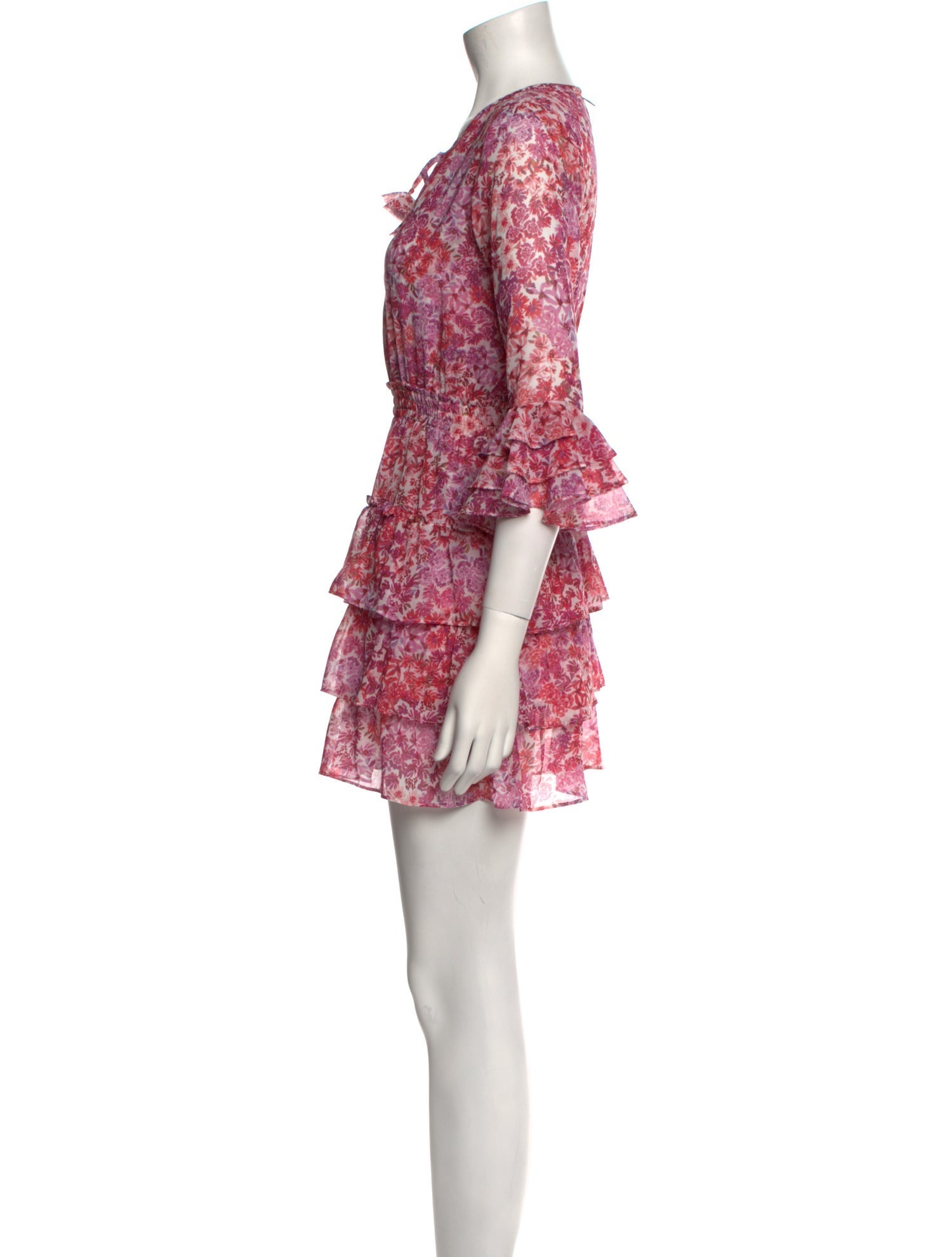 MISA Los Angeles Floral Print Mini Dress