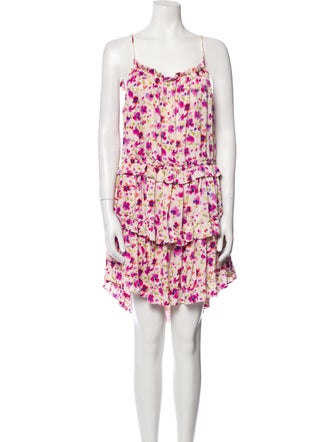MISA Los Angeles Floral Print Mini Dress