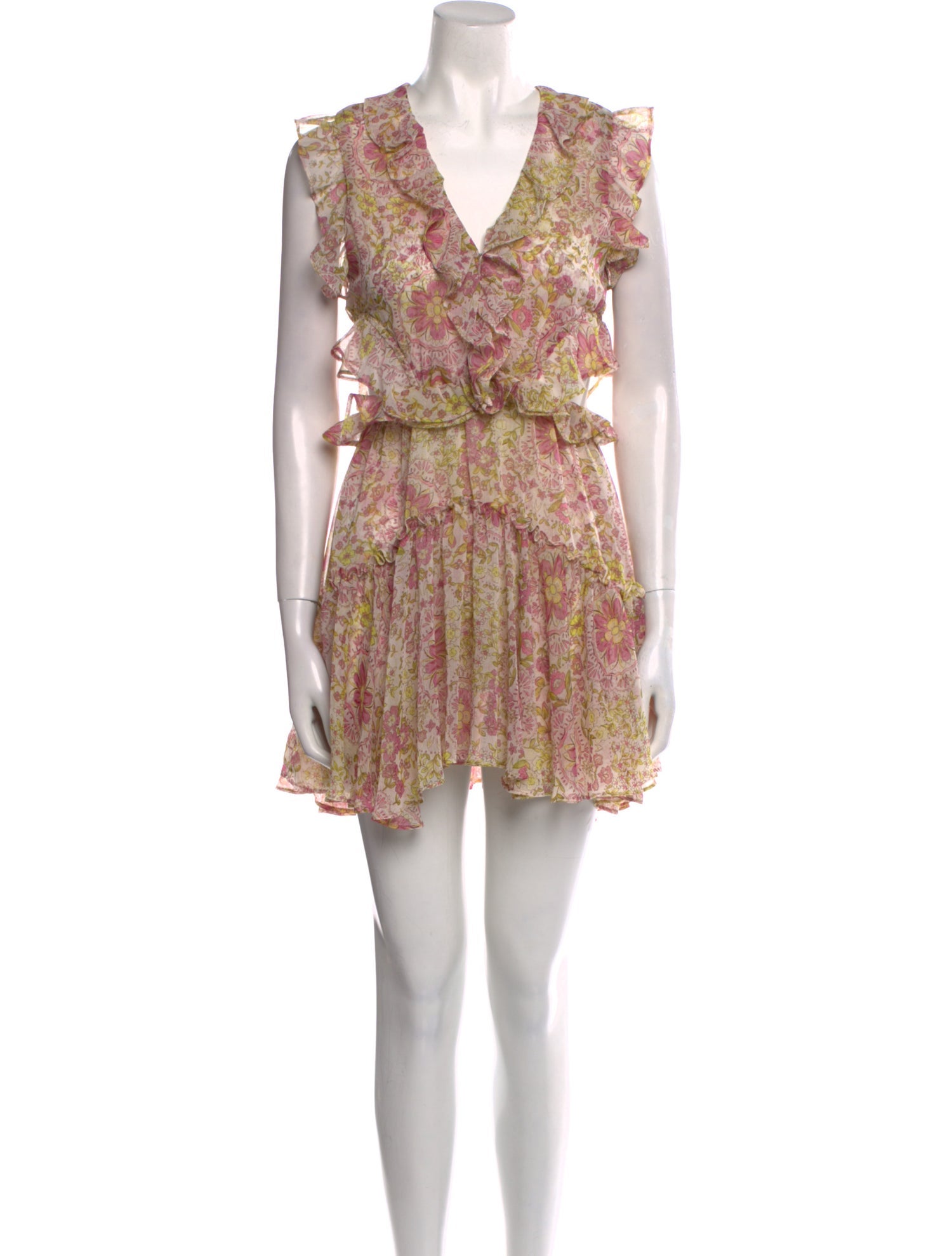 MISA Los Angeles Floral Print Mini Dress