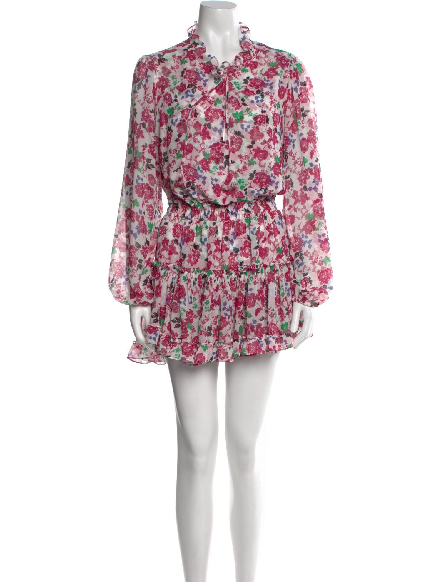 MISA Los Angeles Floral Print Mini Dress
