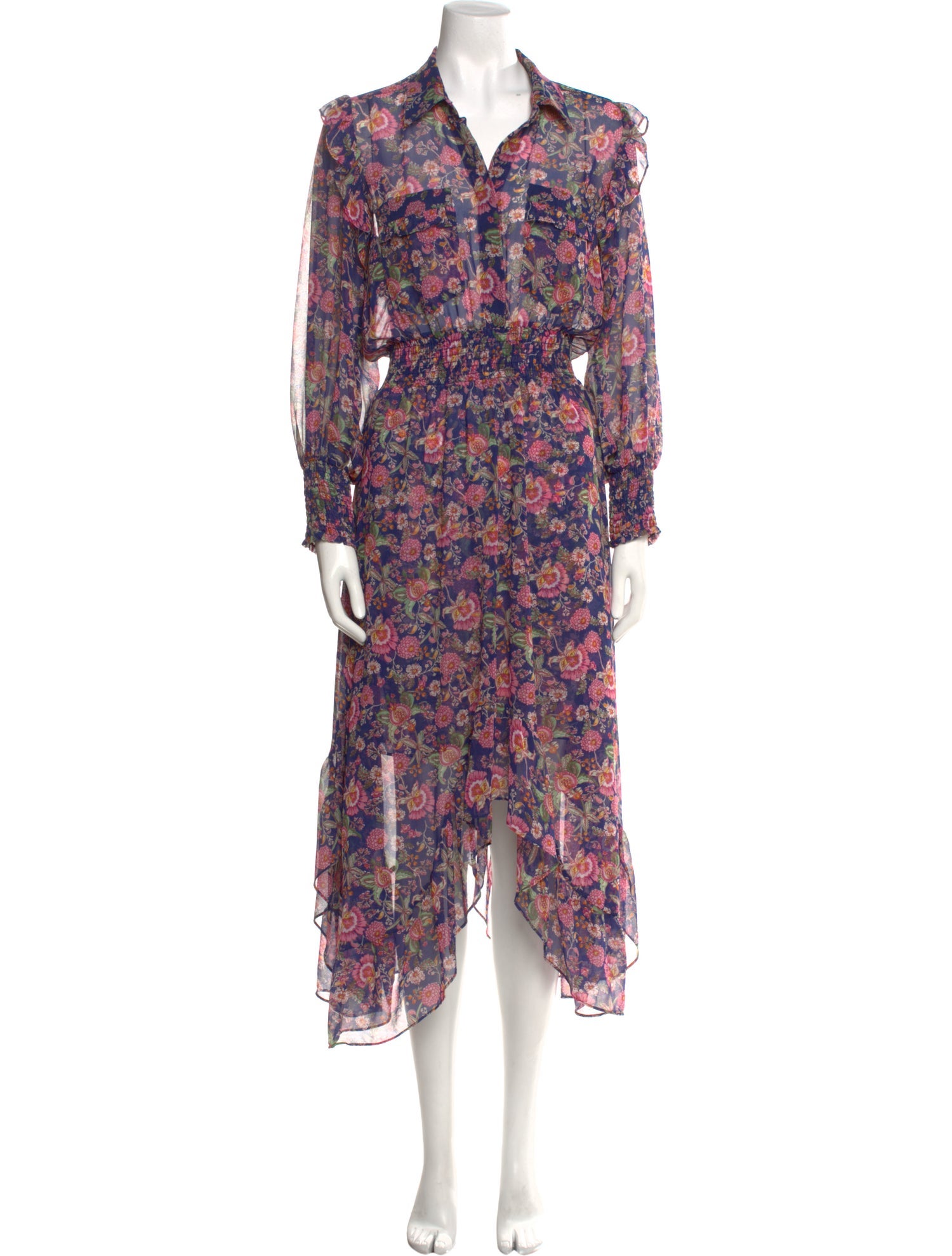 MISA Los Angeles Floral Print Long Dress