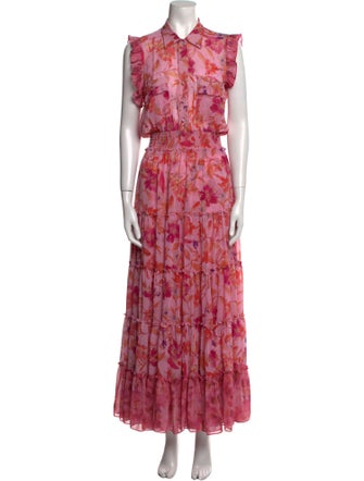 MISA Los Angeles Floral Print Long Dress