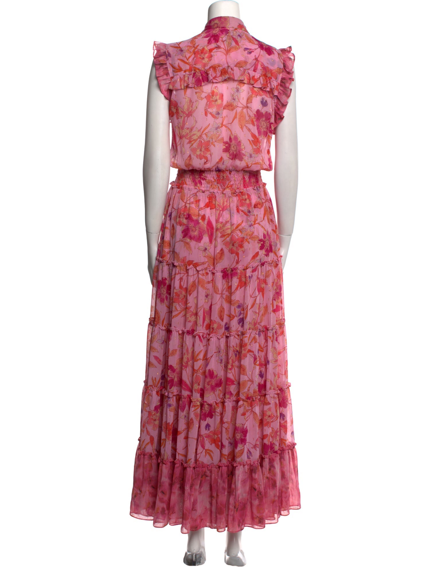 MISA Los Angeles Floral Print Long Dress