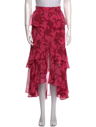 MISA Los Angeles Printed Midi Length Skirt