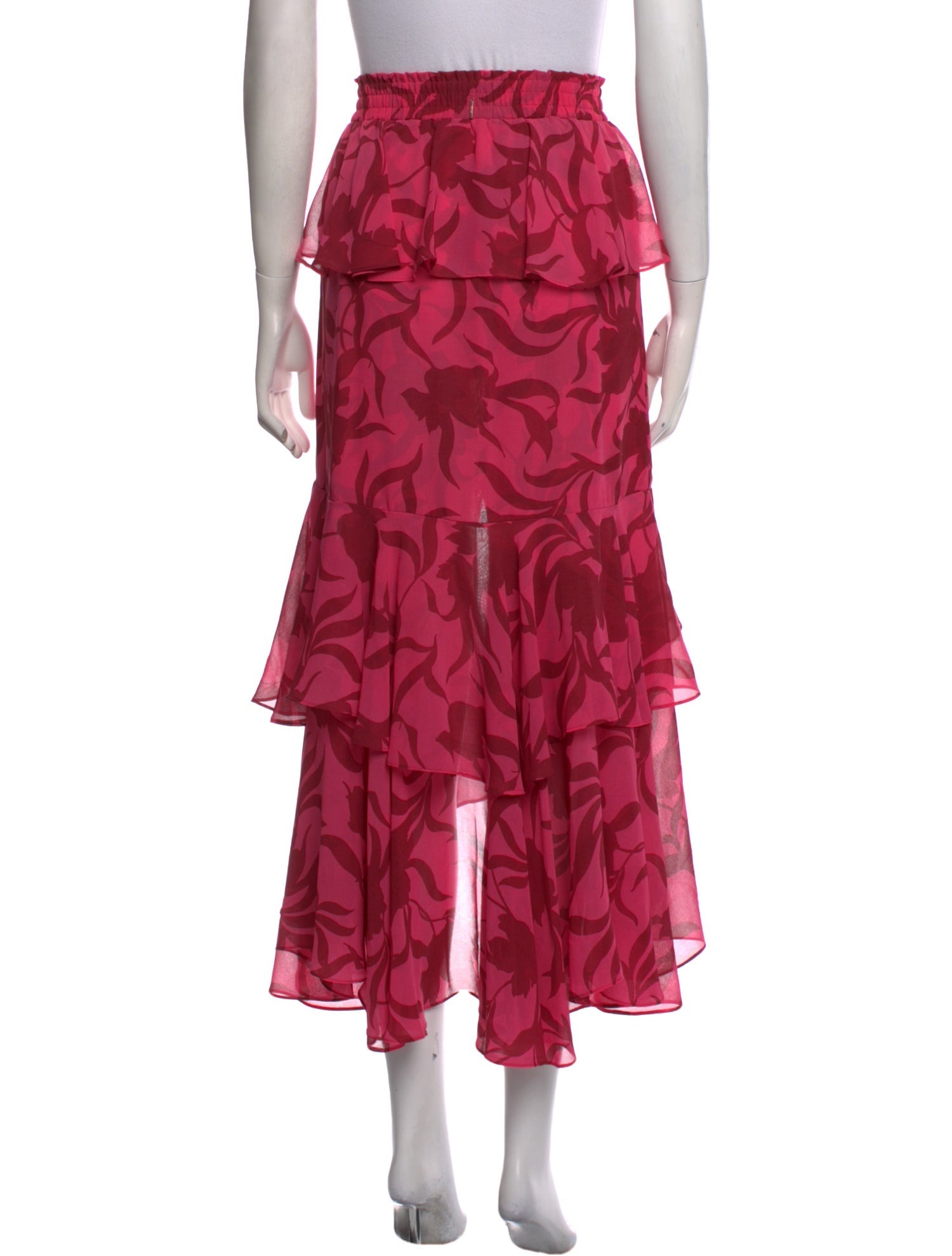 MISA Los Angeles Printed Midi Length Skirt