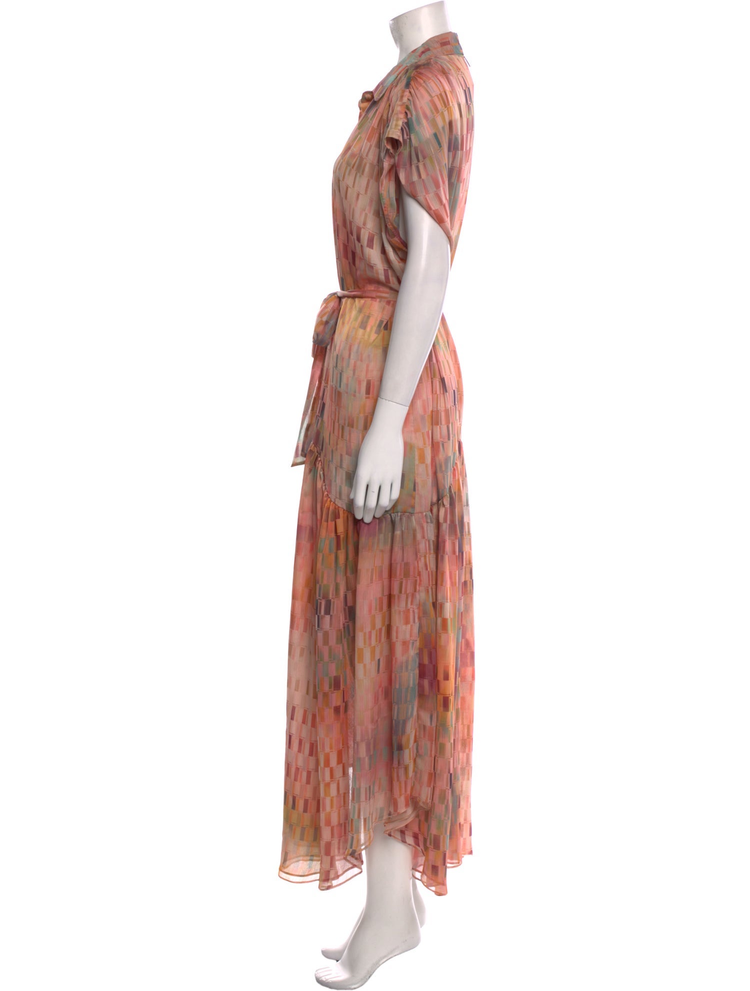 MISA Los Angeles Printed Long Dress