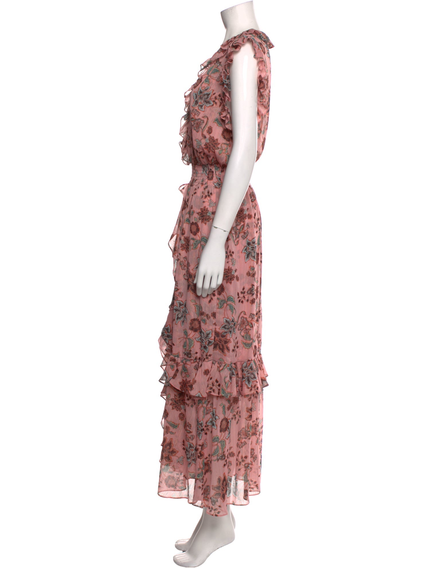 MISA Los Angeles Floral Print Long Dress