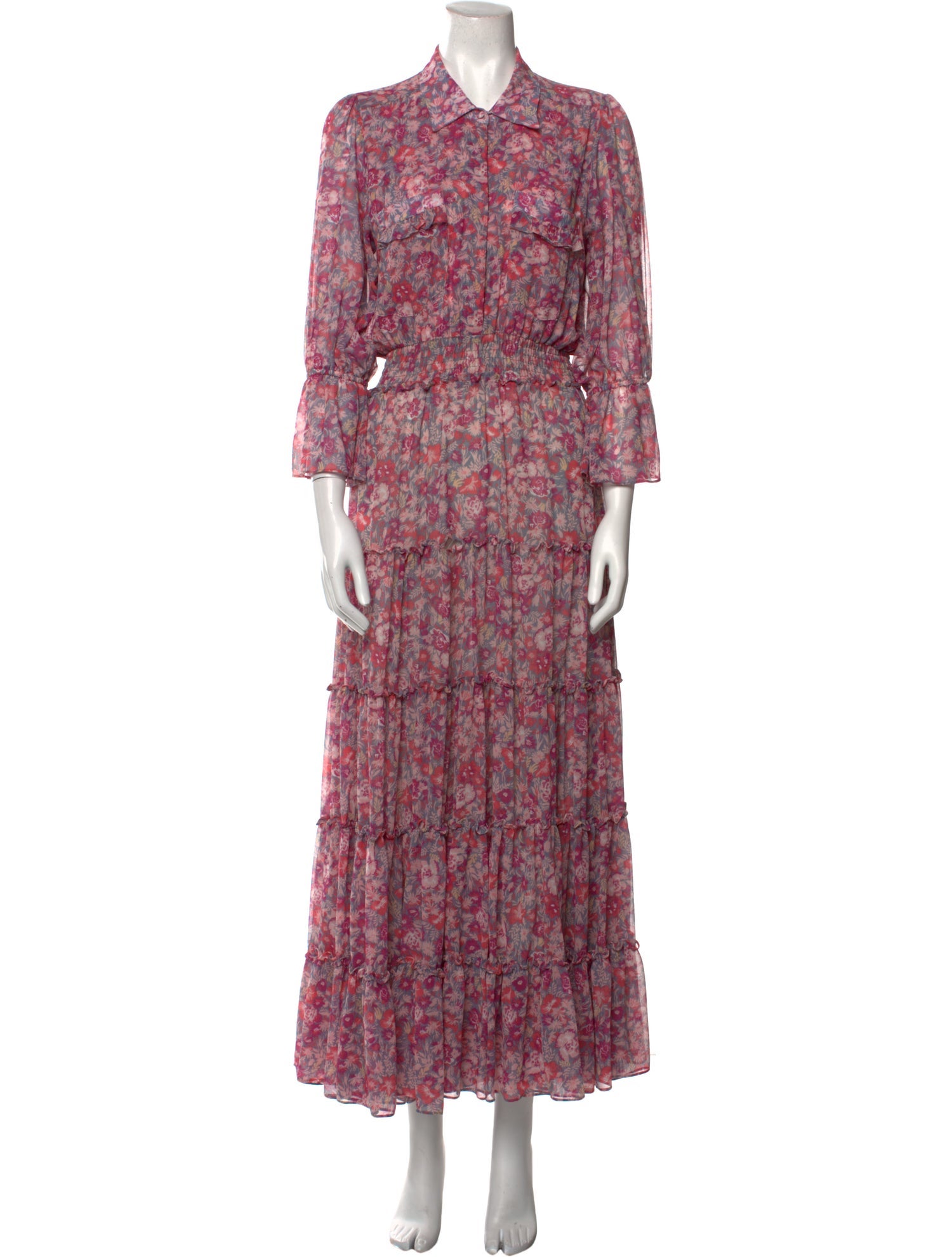 MISA Los Angeles Floral Print Long Dress