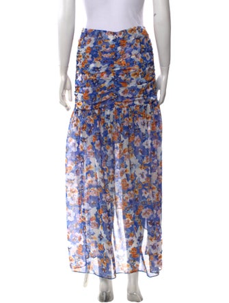 MISA Los Angeles Floral Print Long Skirt