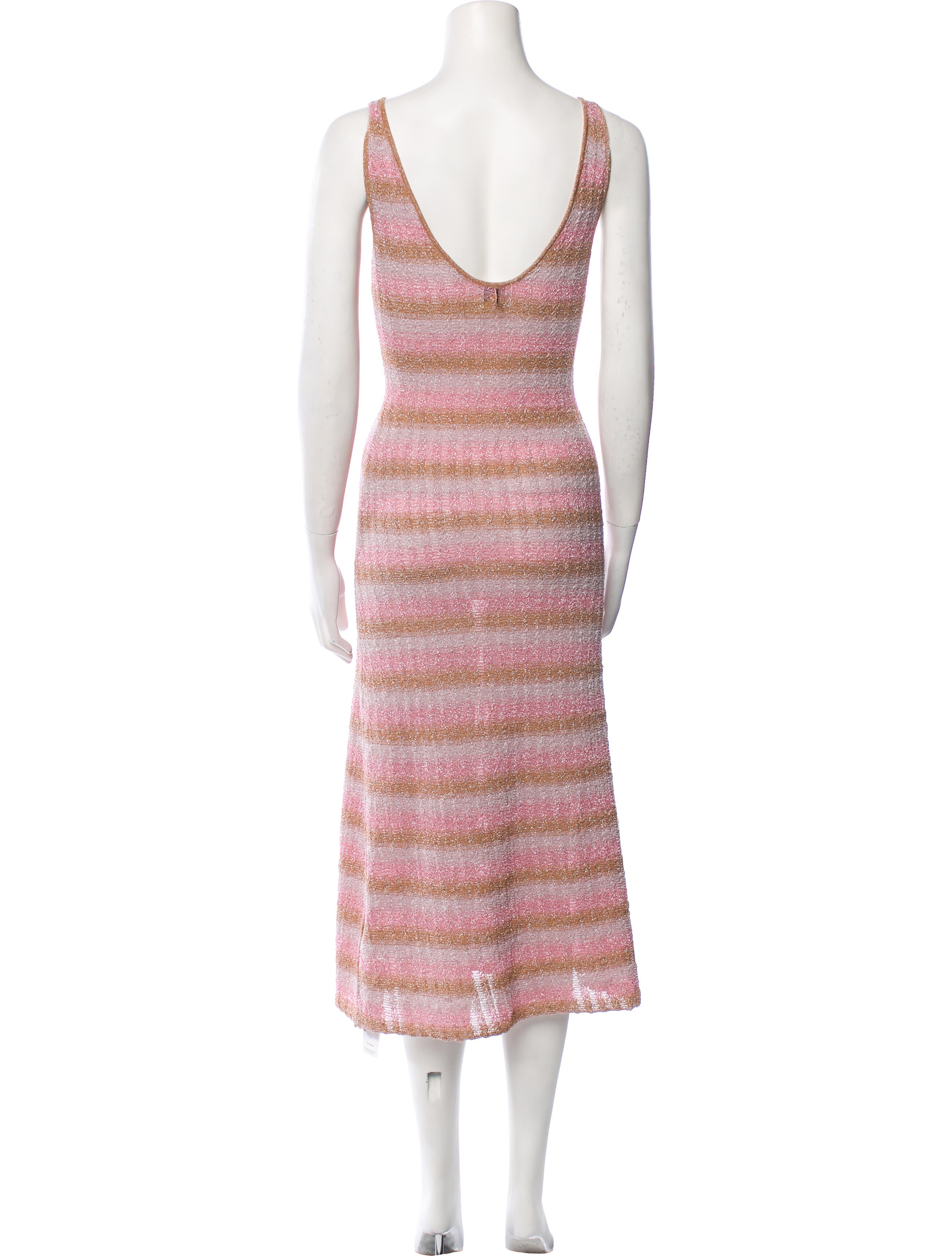 MISA Los Angeles Striped Midi Length Dress