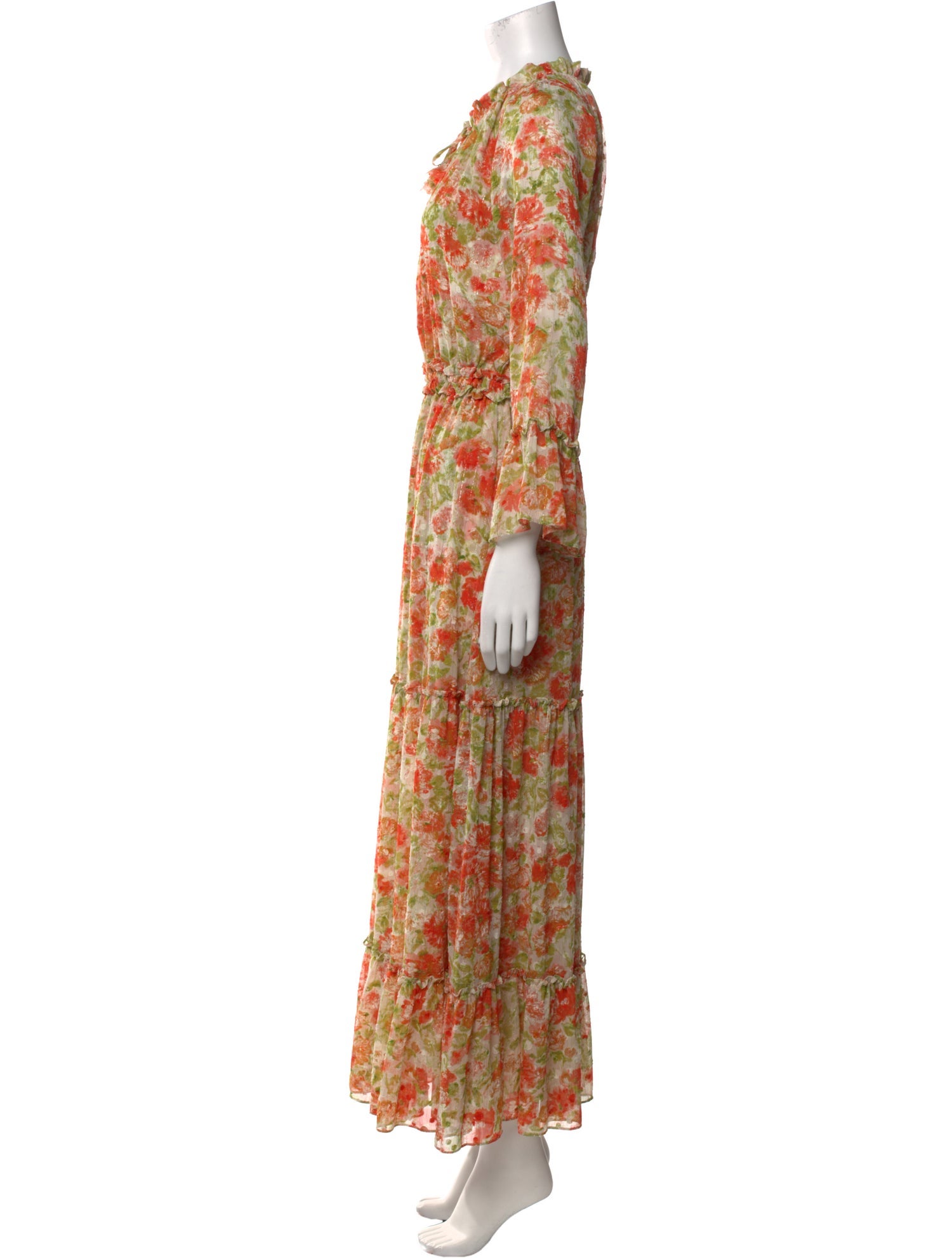 MISA Los Angeles Floral Print Long Dress