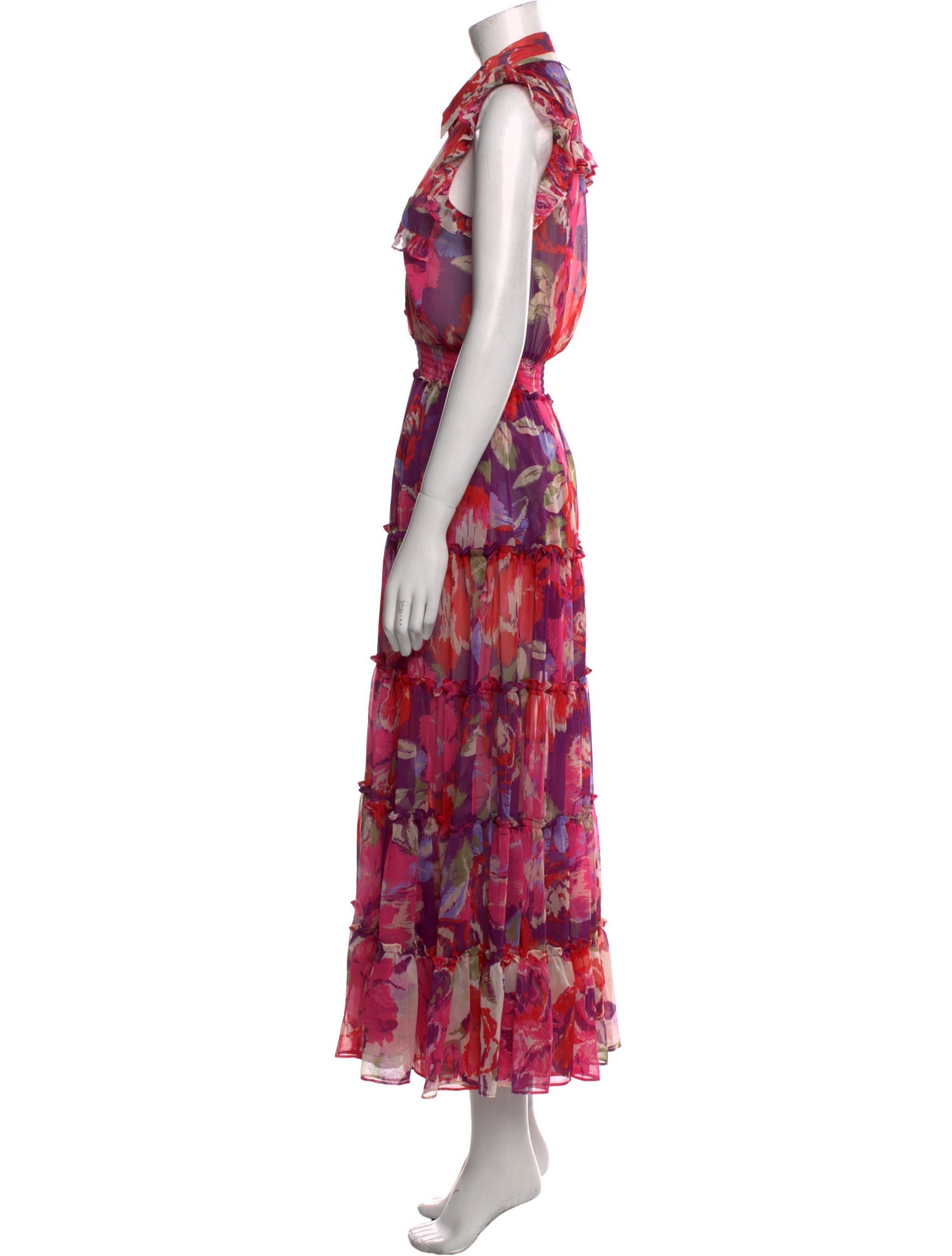 MISA Los Angeles Floral Print Long Dress