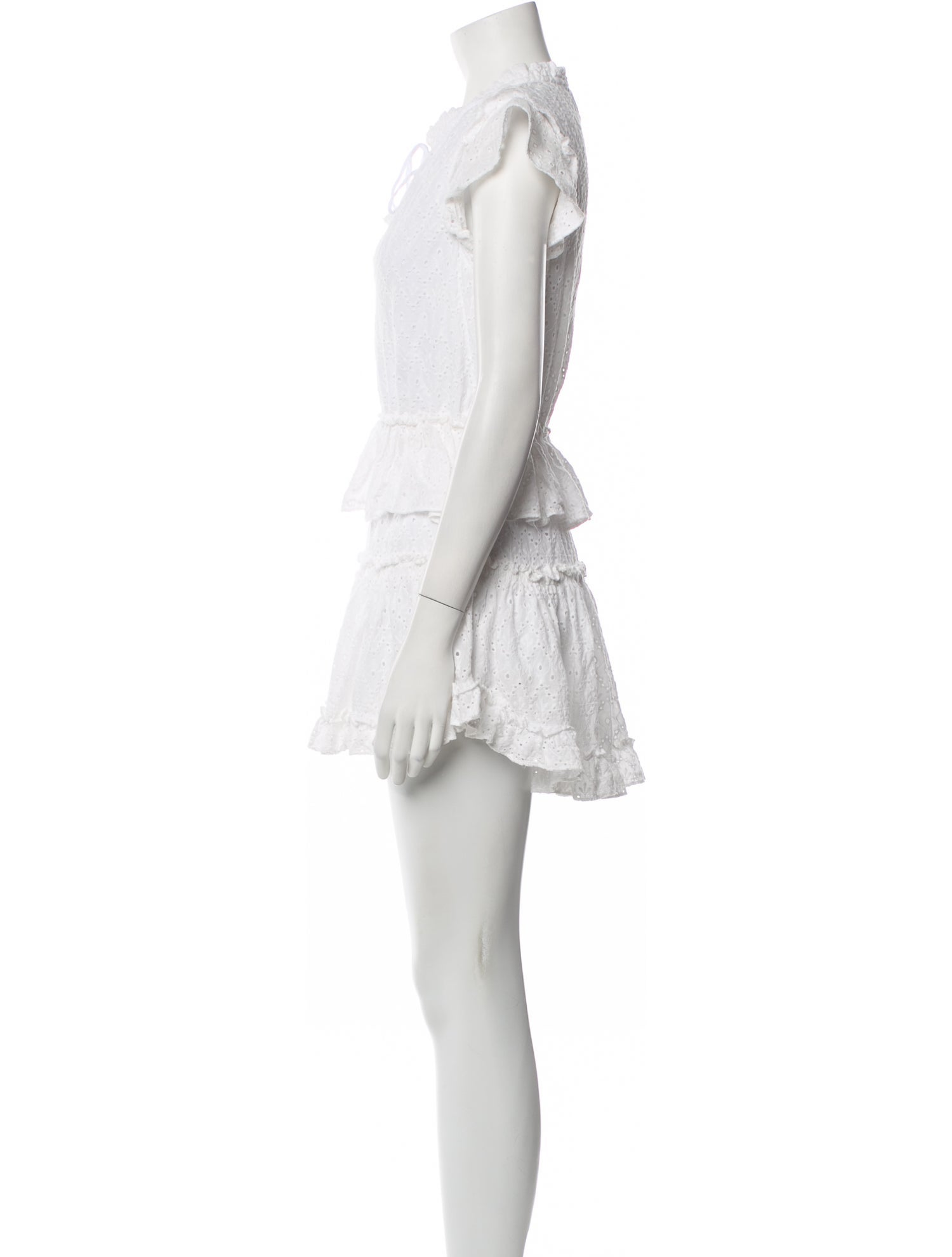 MISA Los Angeles Crew Neck Mini Dress