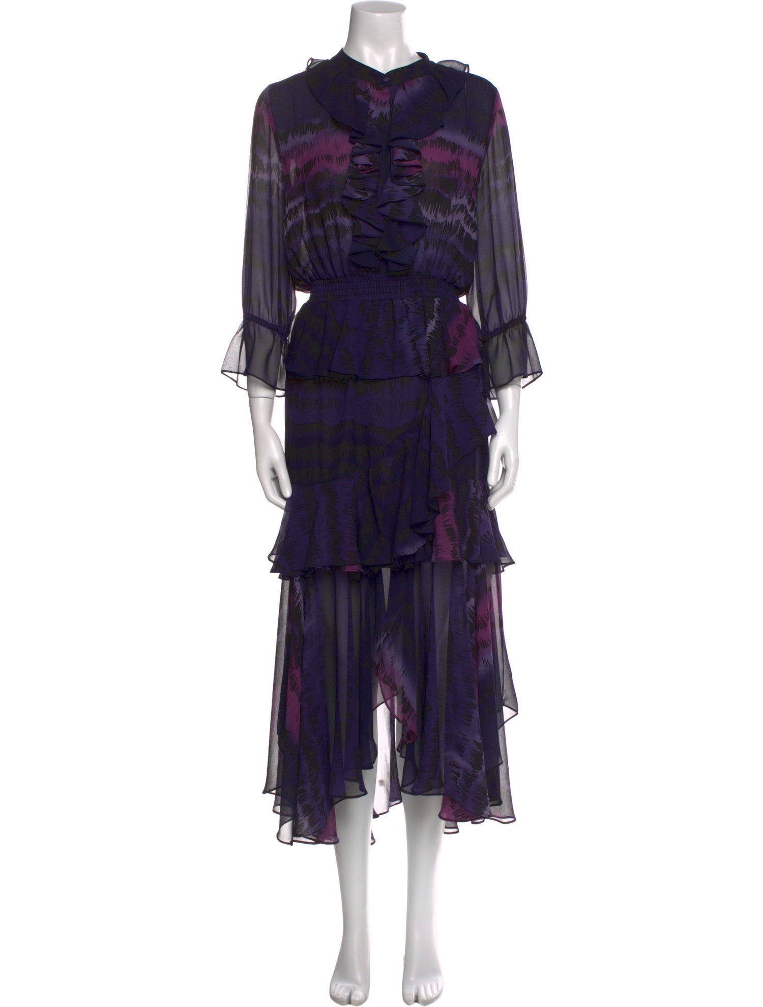 MISA Los Angeles Floral Print Long Dress