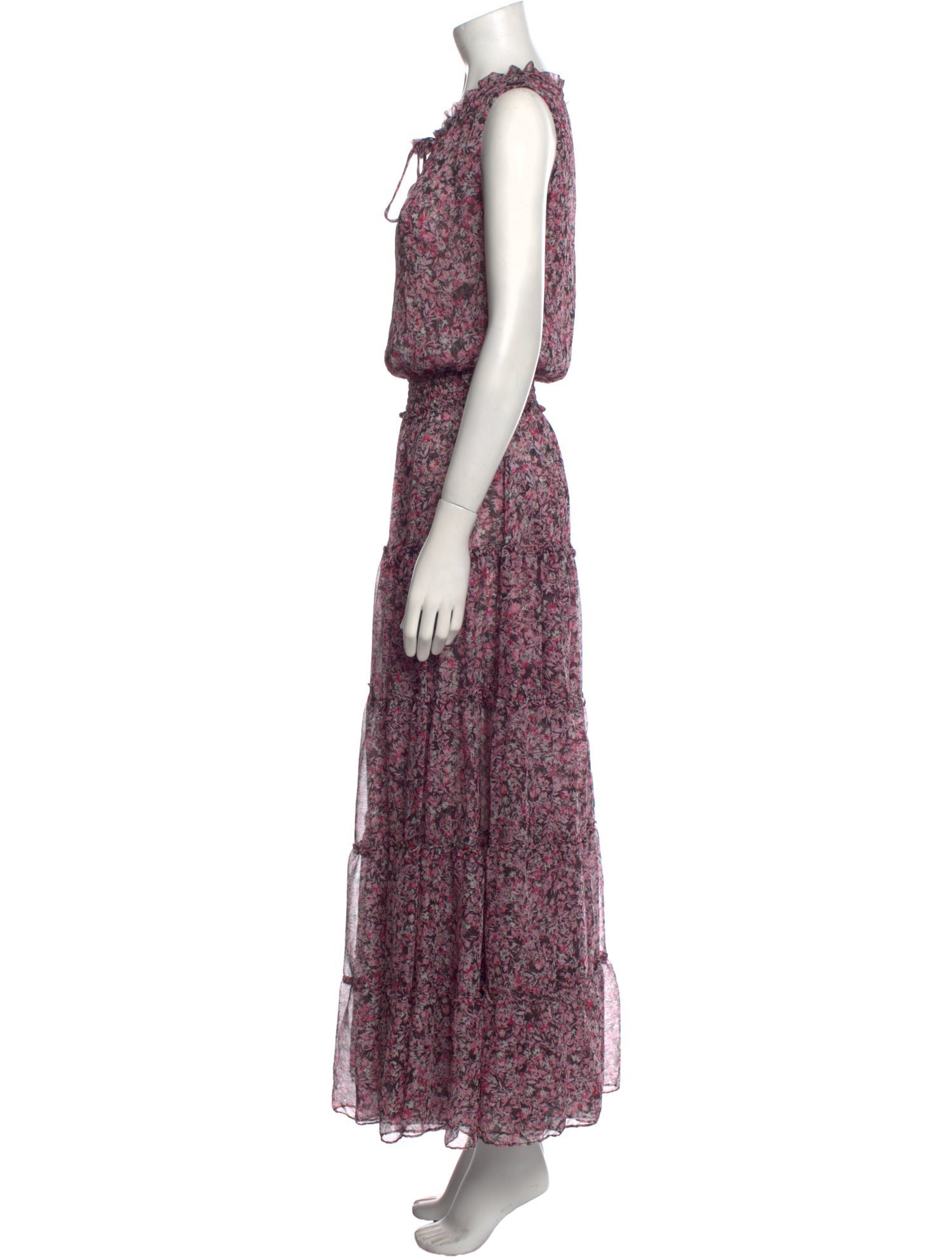 MISA Los Angeles Floral Print Long Dress