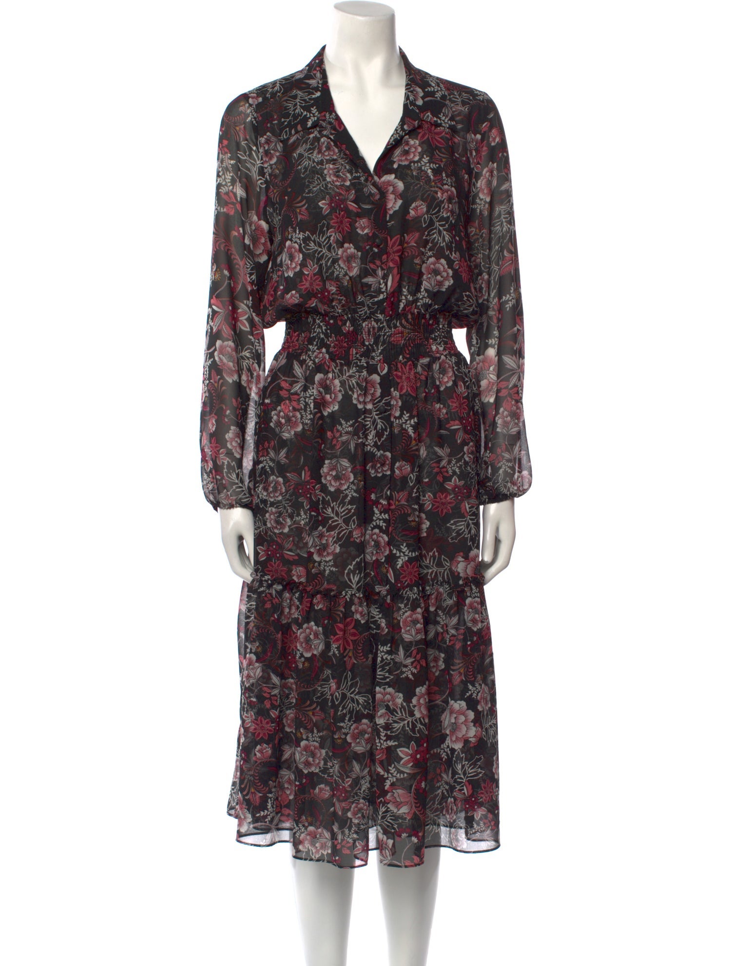 MISA Los Angeles Floral Print Long Dress