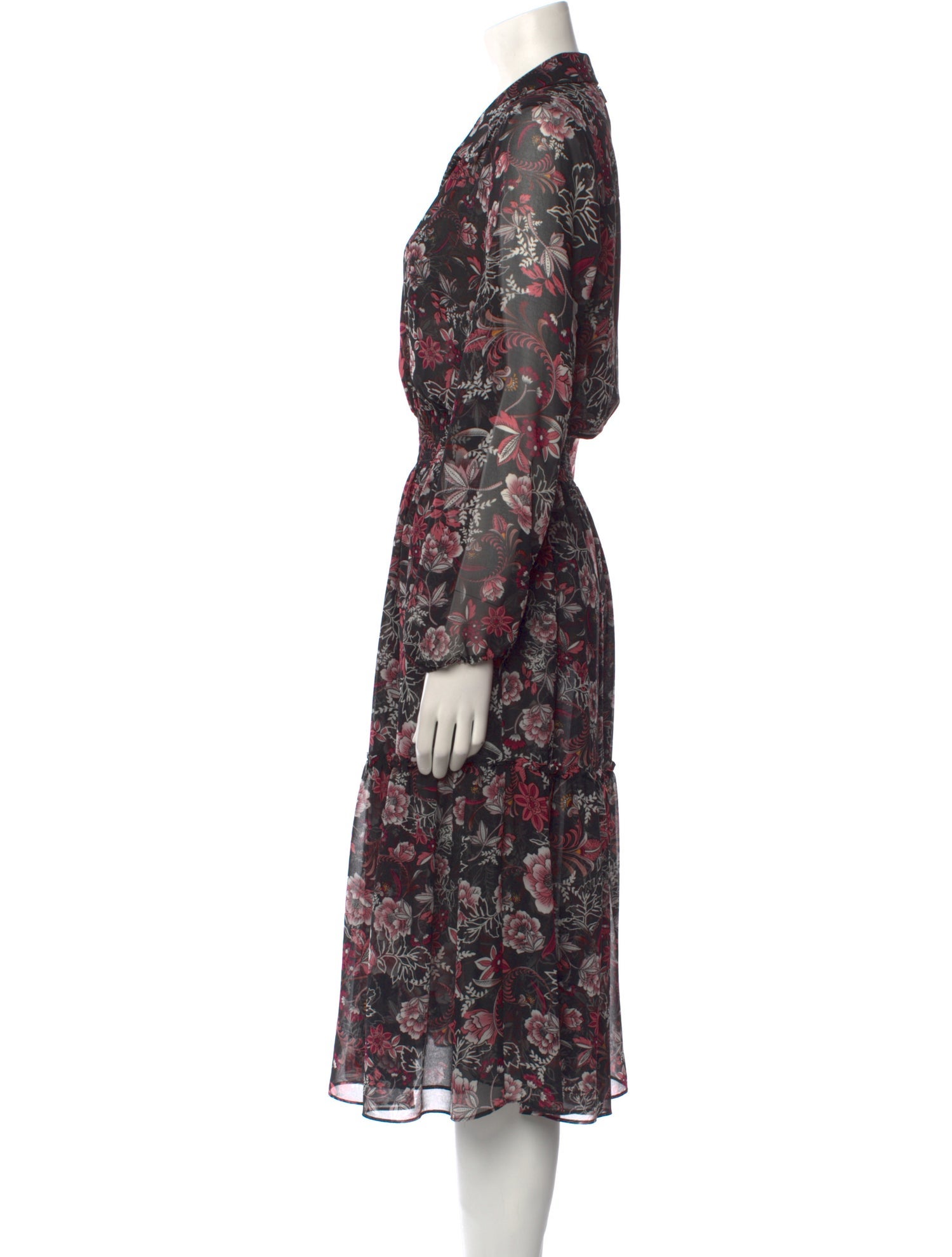 MISA Los Angeles Floral Print Long Dress