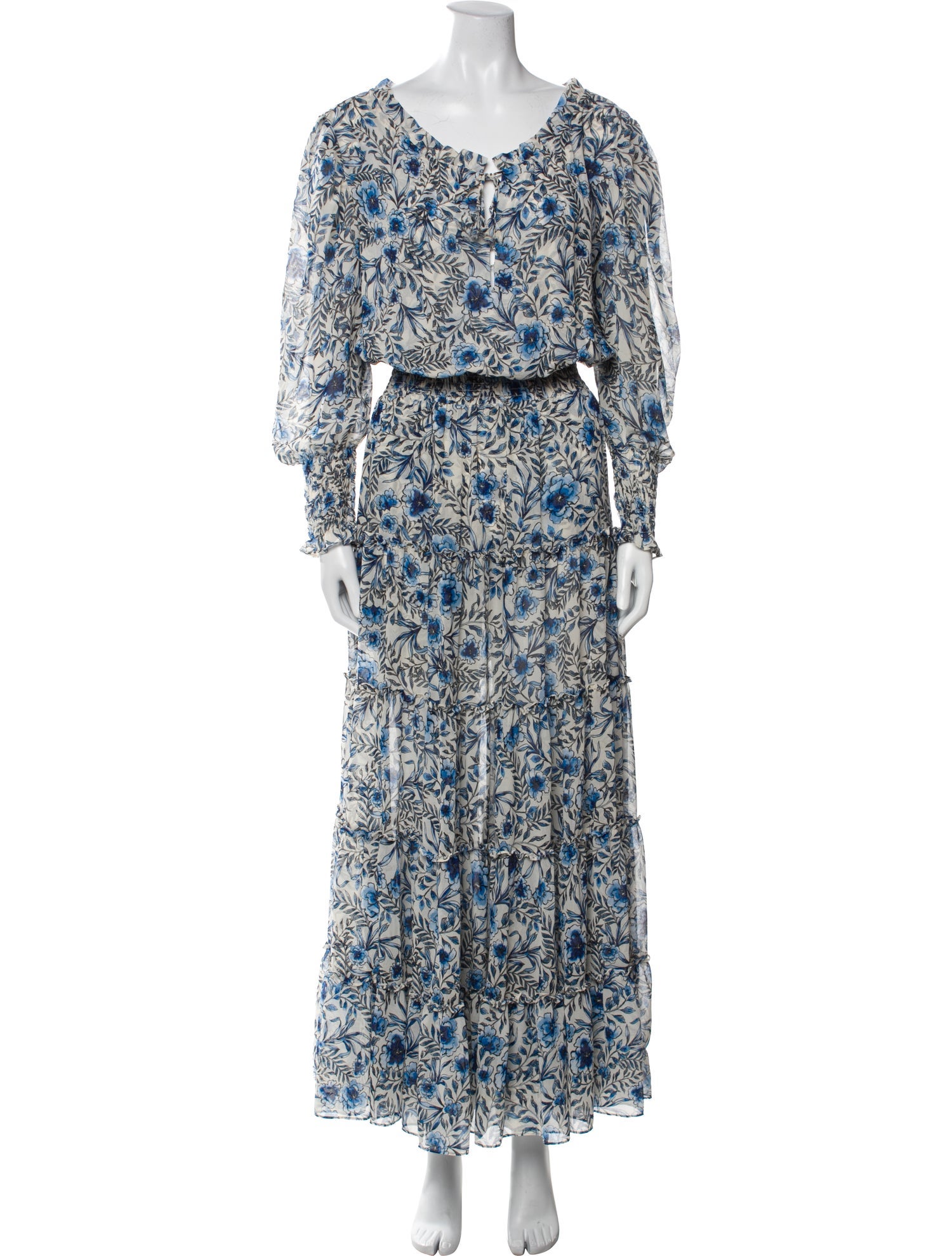 MISA Los Angeles Floral Print Long Dress