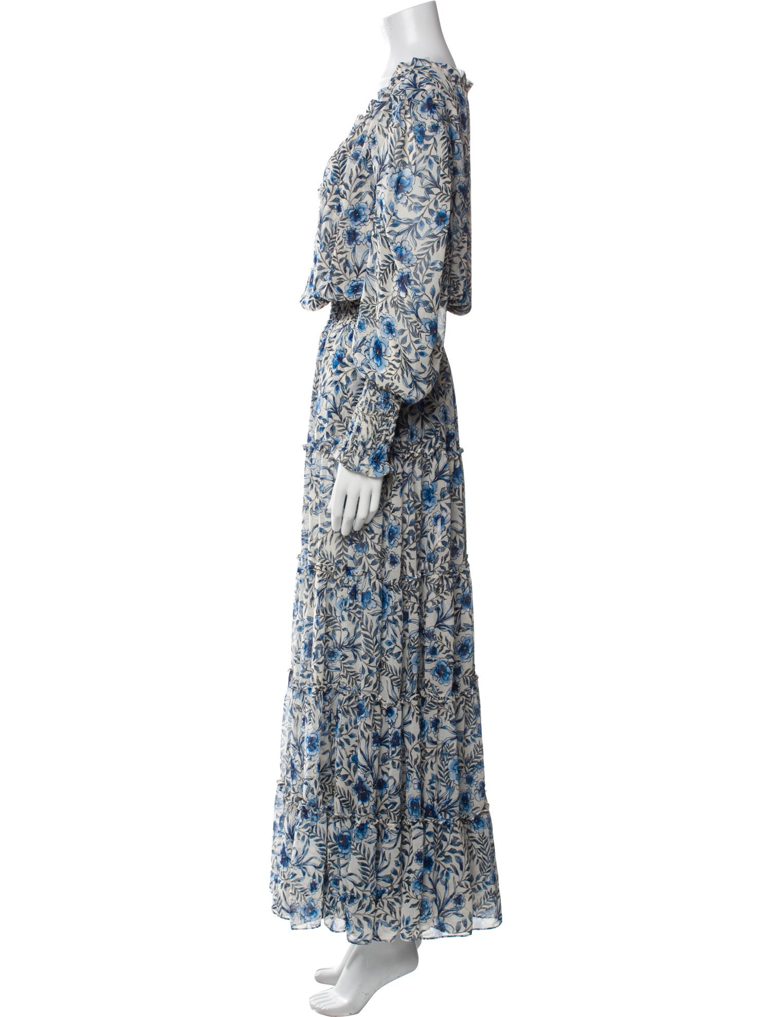 MISA Los Angeles Floral Print Long Dress