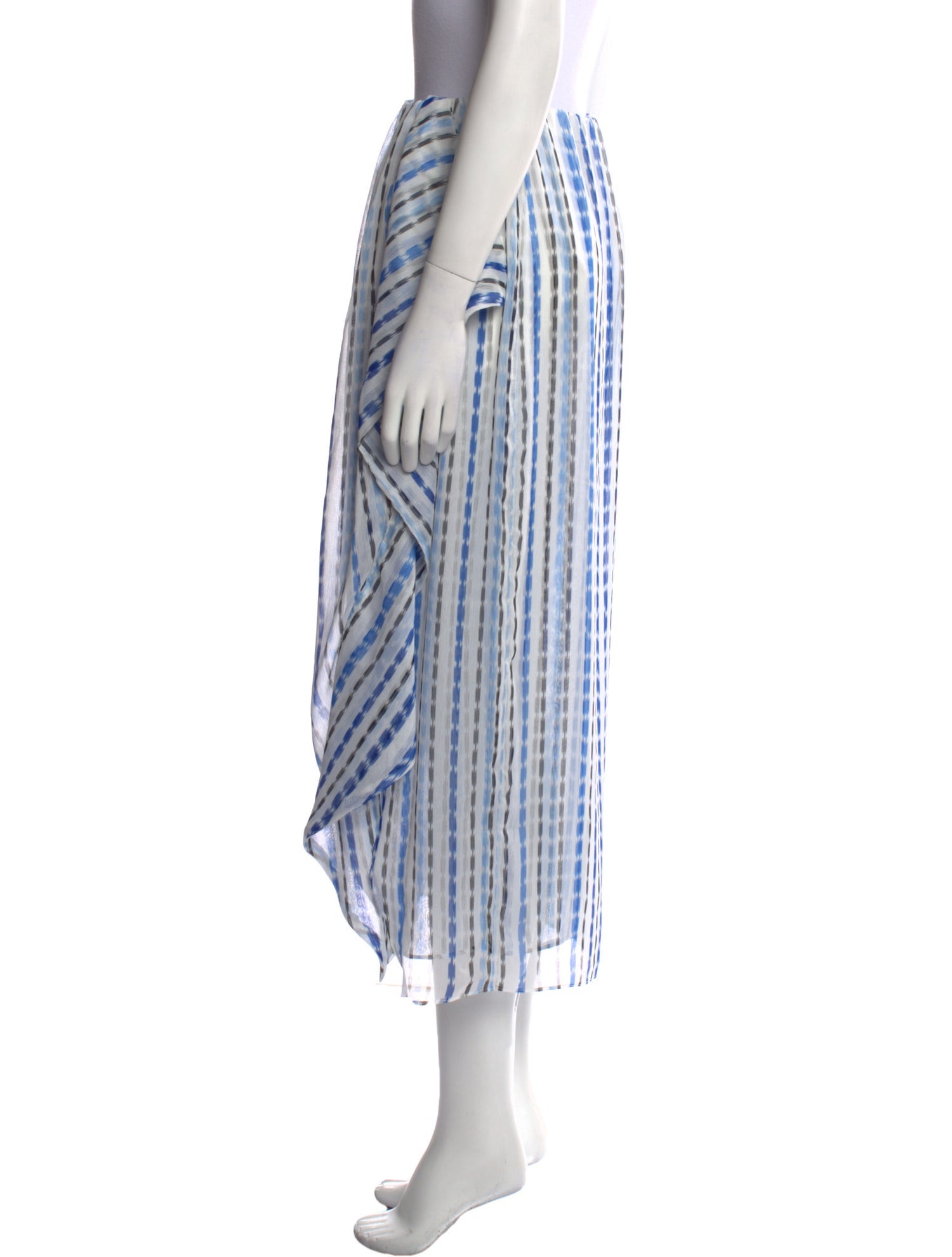MISA Los Angeles Striped Midi Length Skirt