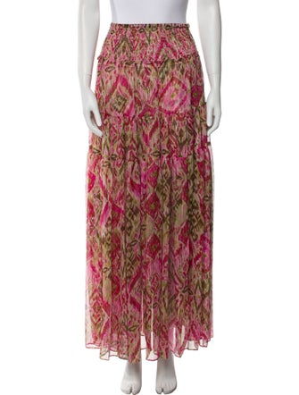 MISA Los Angeles Printed Midi Length Skirt