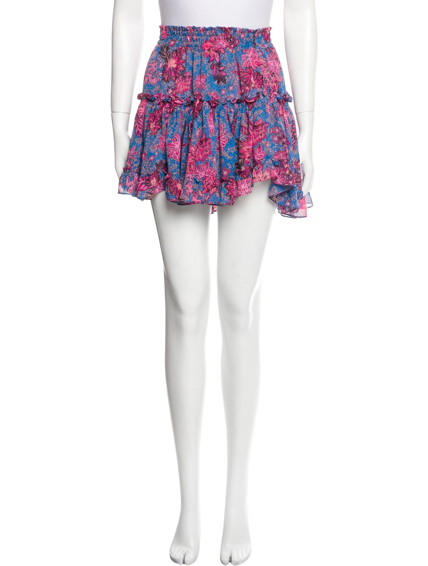 MISA Los Angeles Floral Print Mini Skirt