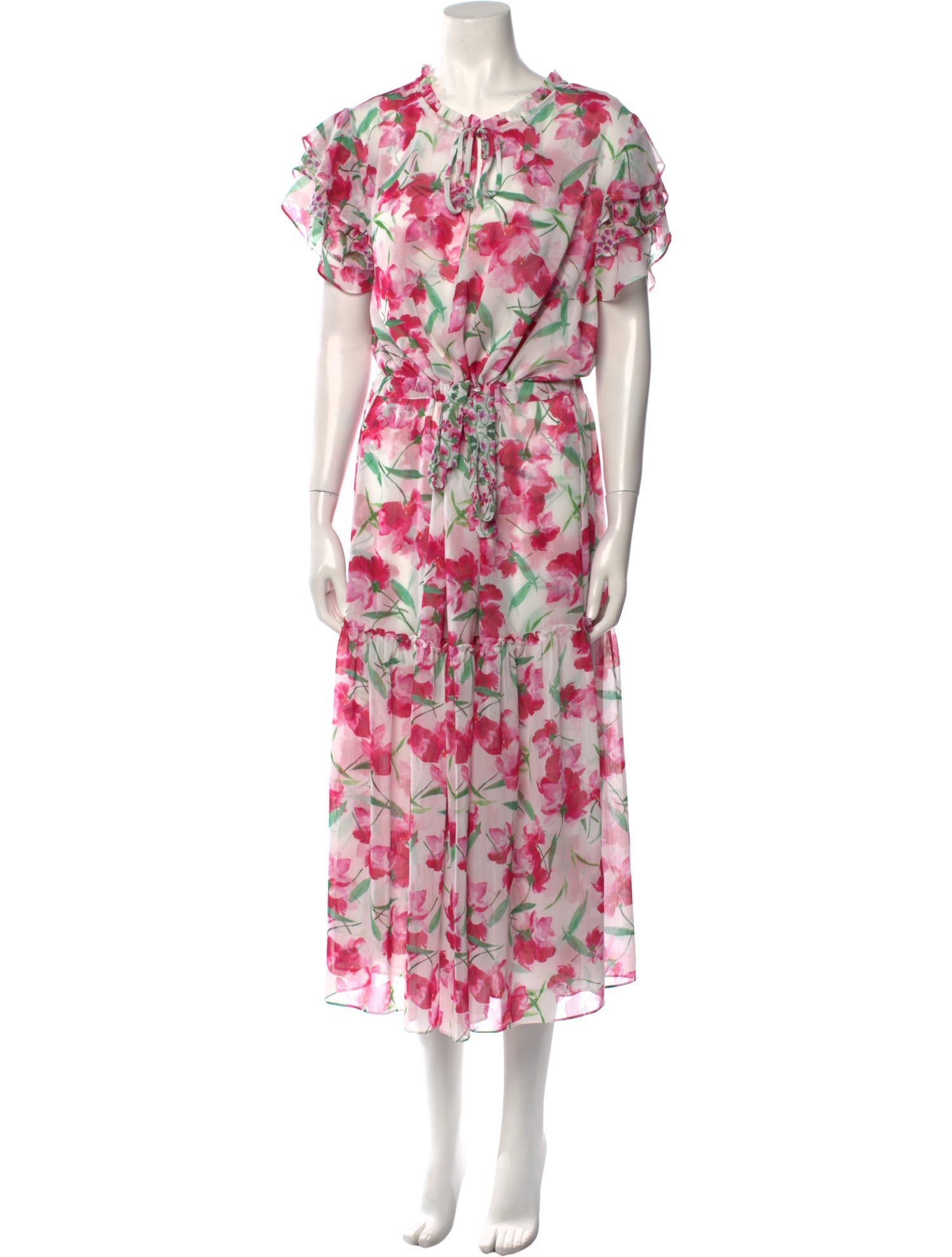 MISA Los Angeles Floral Print Long Dress