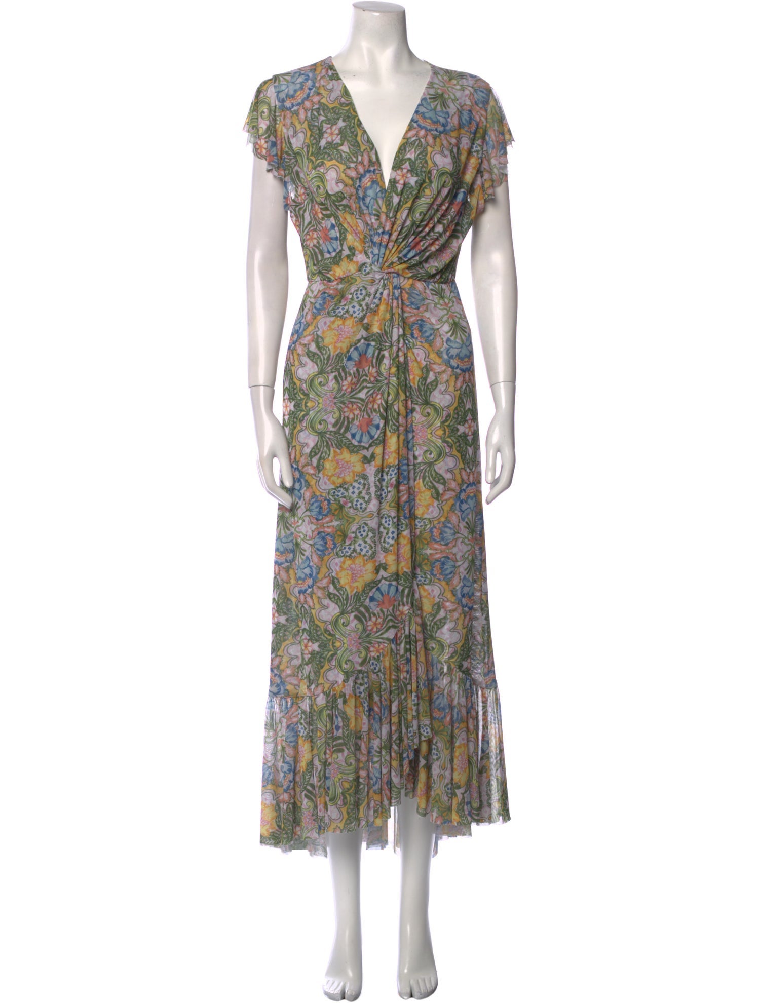 MISA Los Angeles Floral Print Long Dress