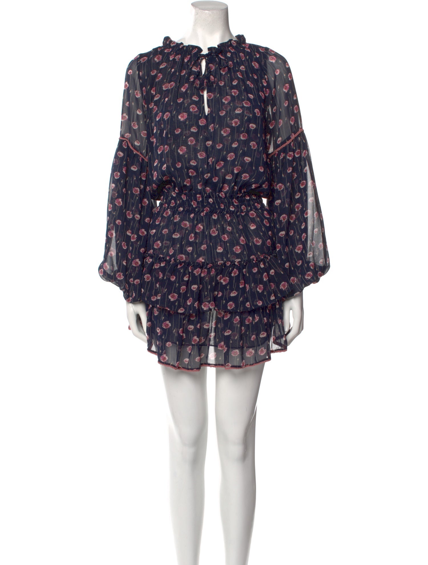 MISA Los Angeles Floral Print Mini Dress