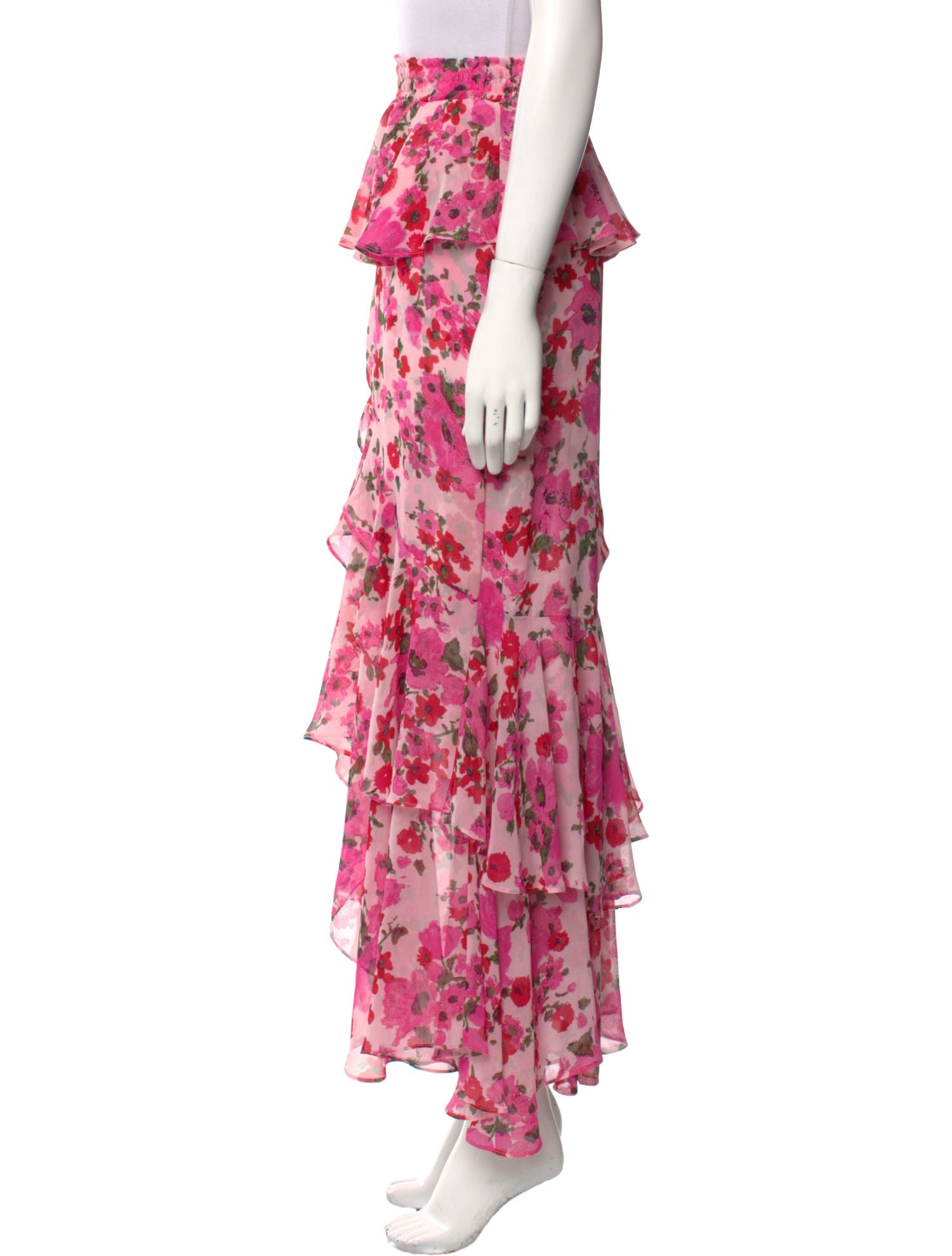 MISA Los Angeles Floral Print Long Skirt