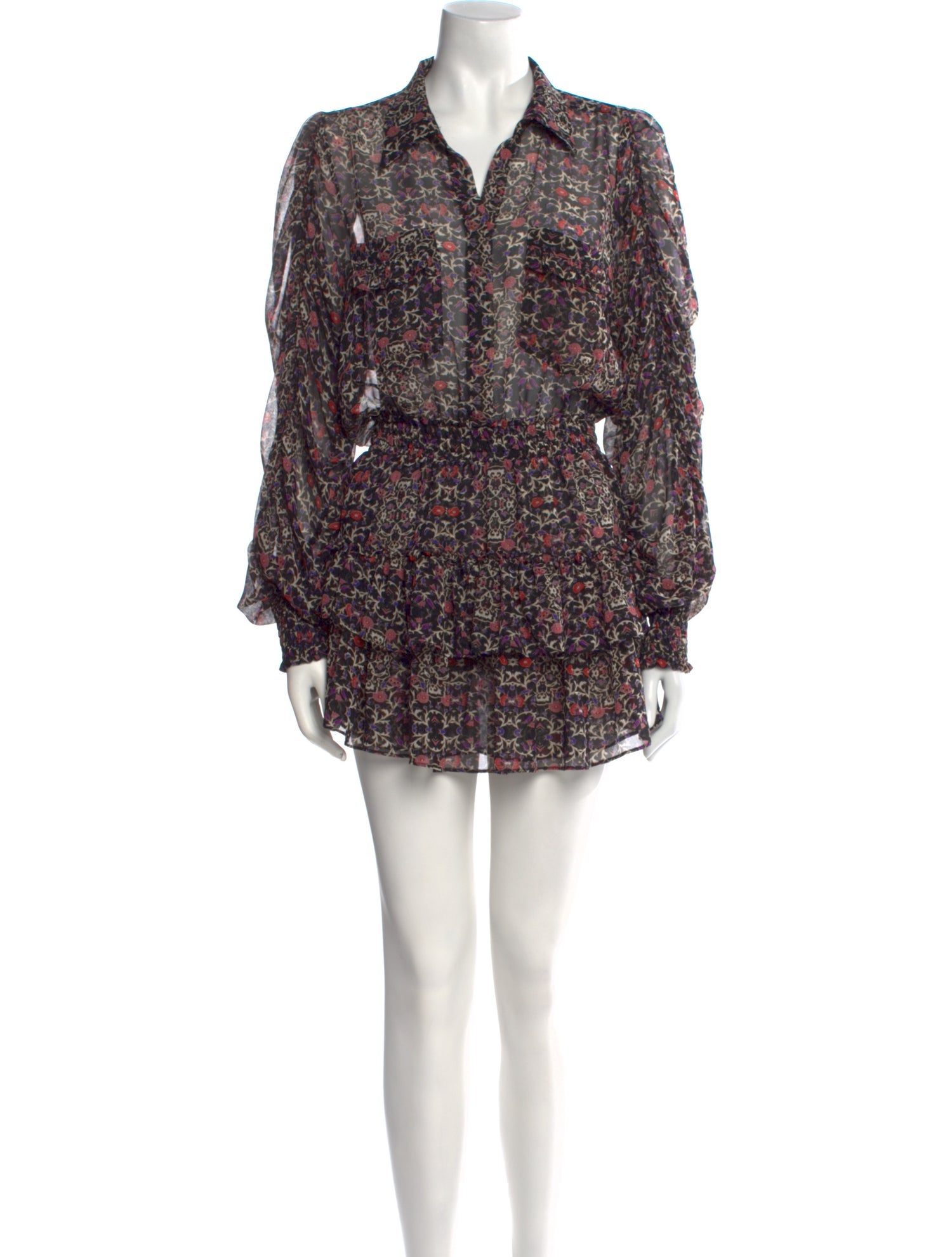 MISA Los Angeles Floral Print Mini Dress