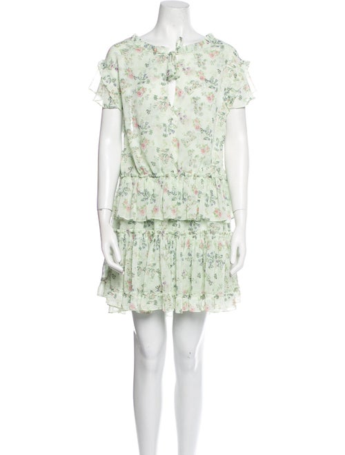 MISA Los Angeles Floral Print Mini Dress