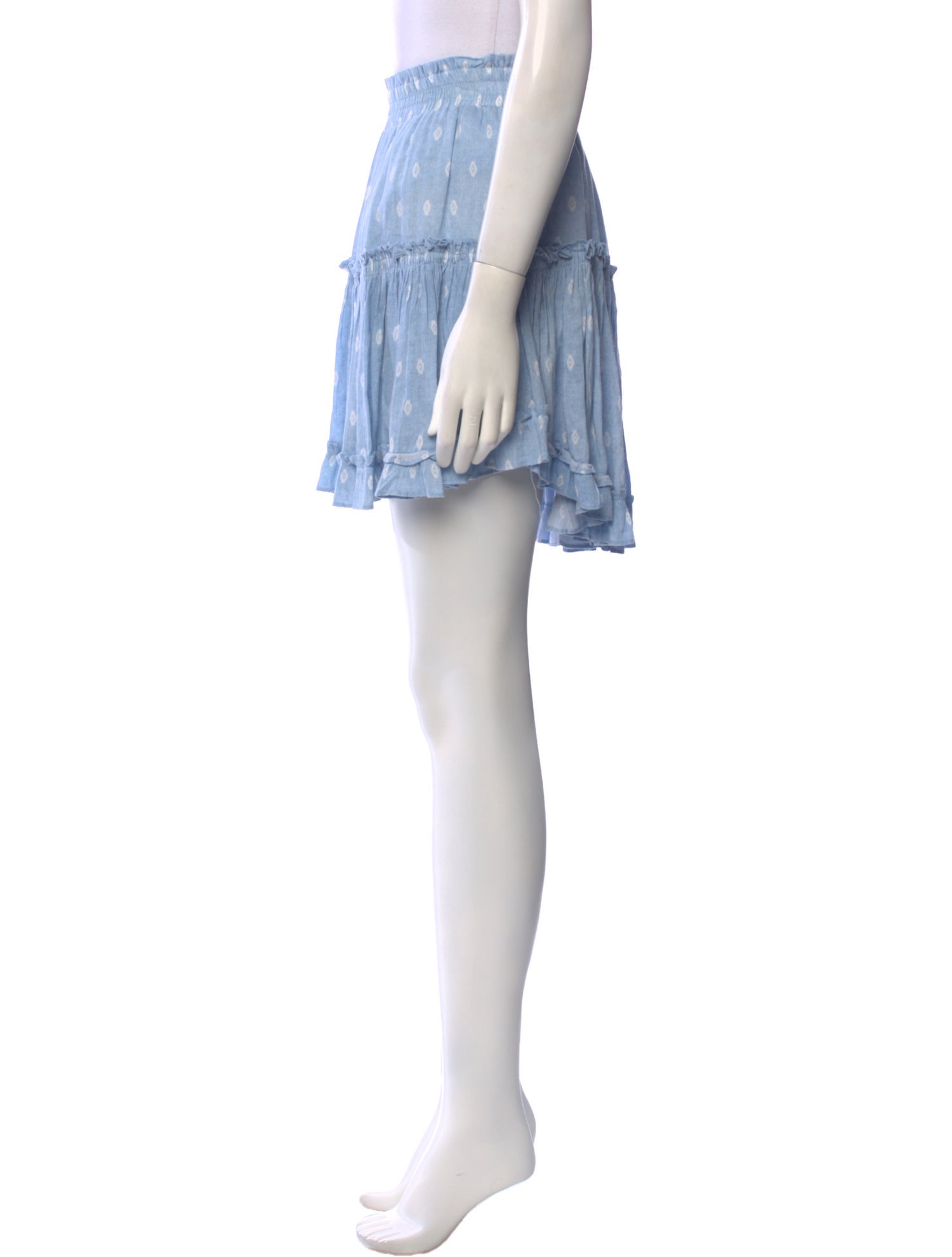 MISA Los Angeles Ruffle Embellishment Mini Skirt