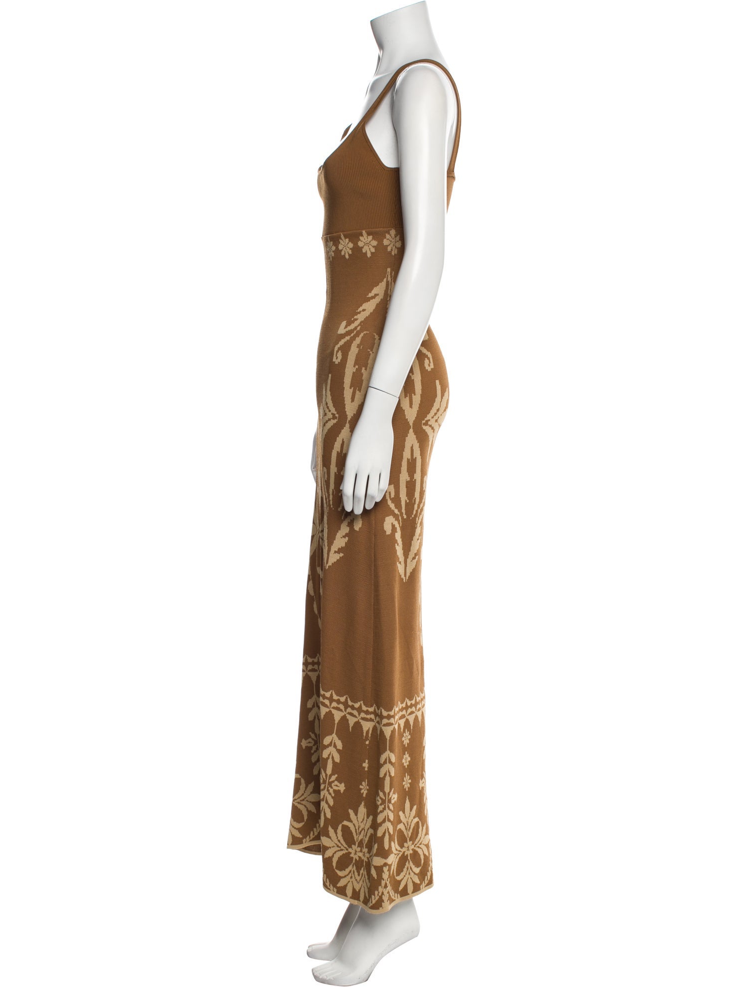 MISA Los Angeles Floral Print Long Dress