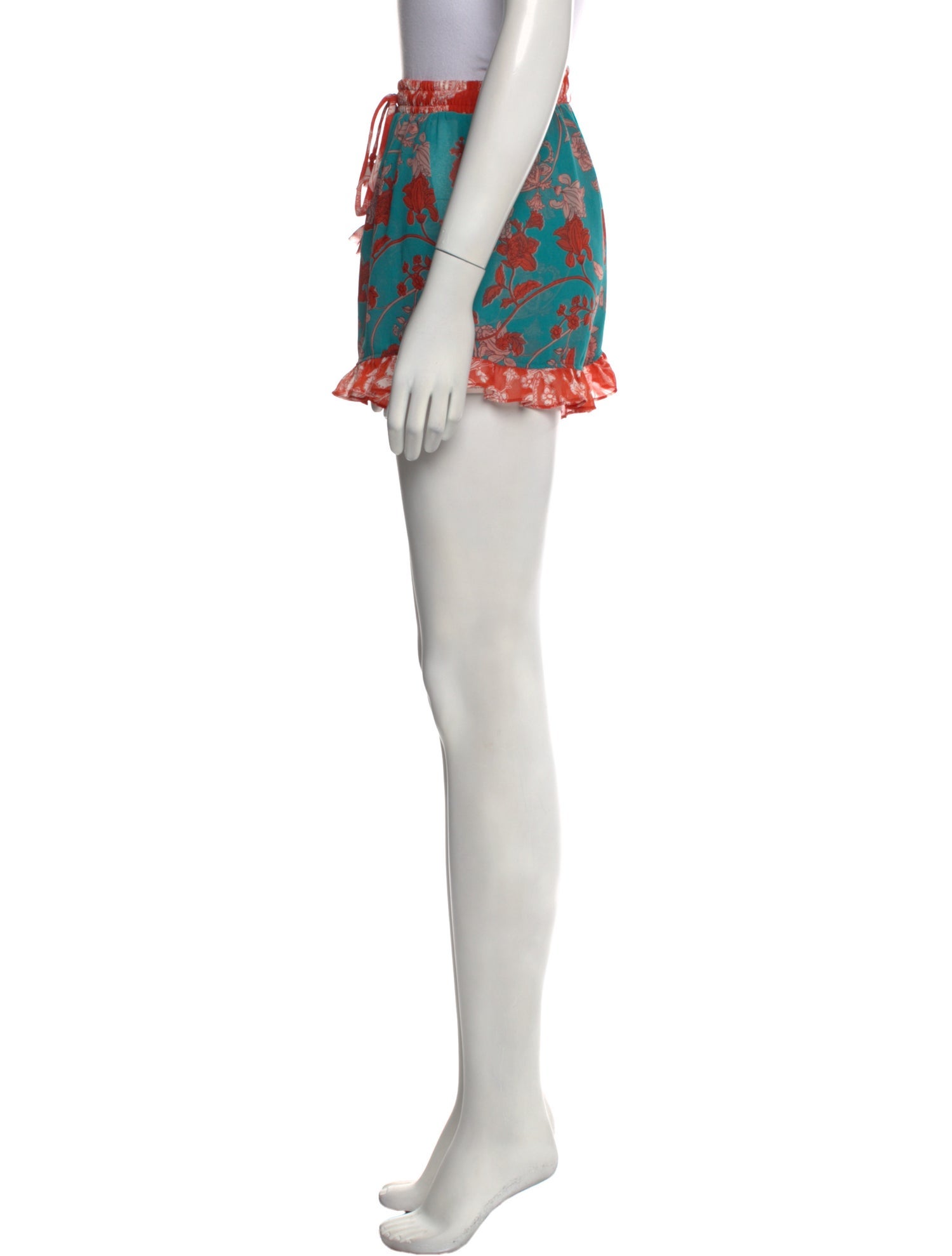 MISA Los Angeles Floral Print Mini Shorts