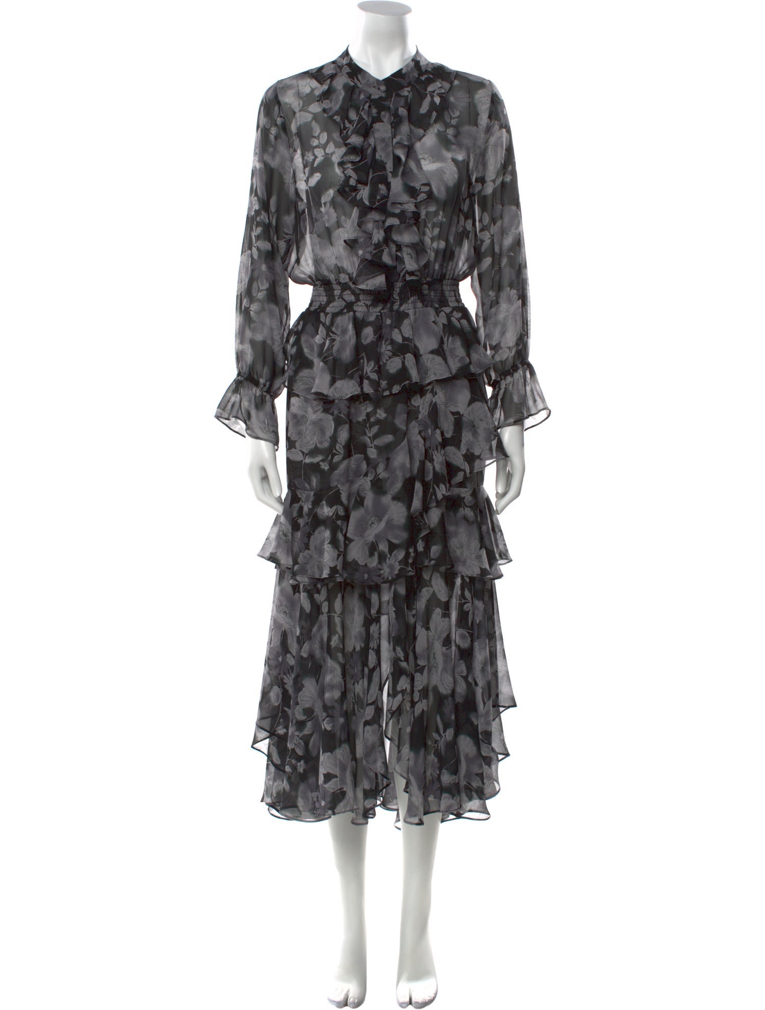 MISA Los Angeles Floral Print Long Dress