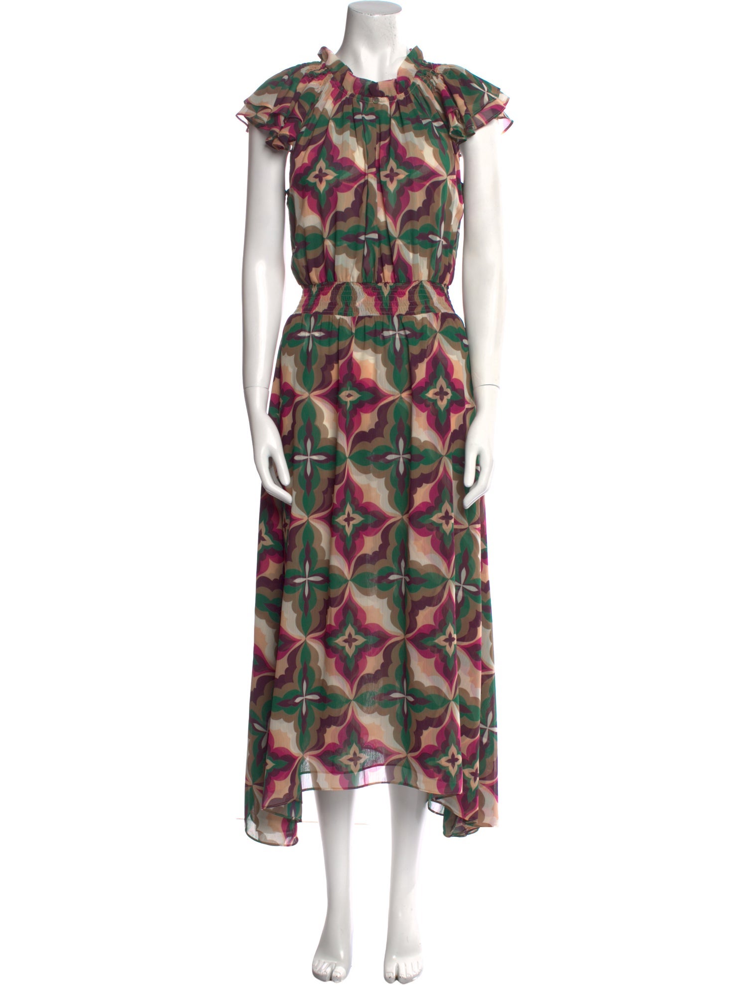 MISA Los Angeles Floral Print Long Dress