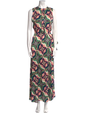 MISA Los Angeles Printed Long Dress