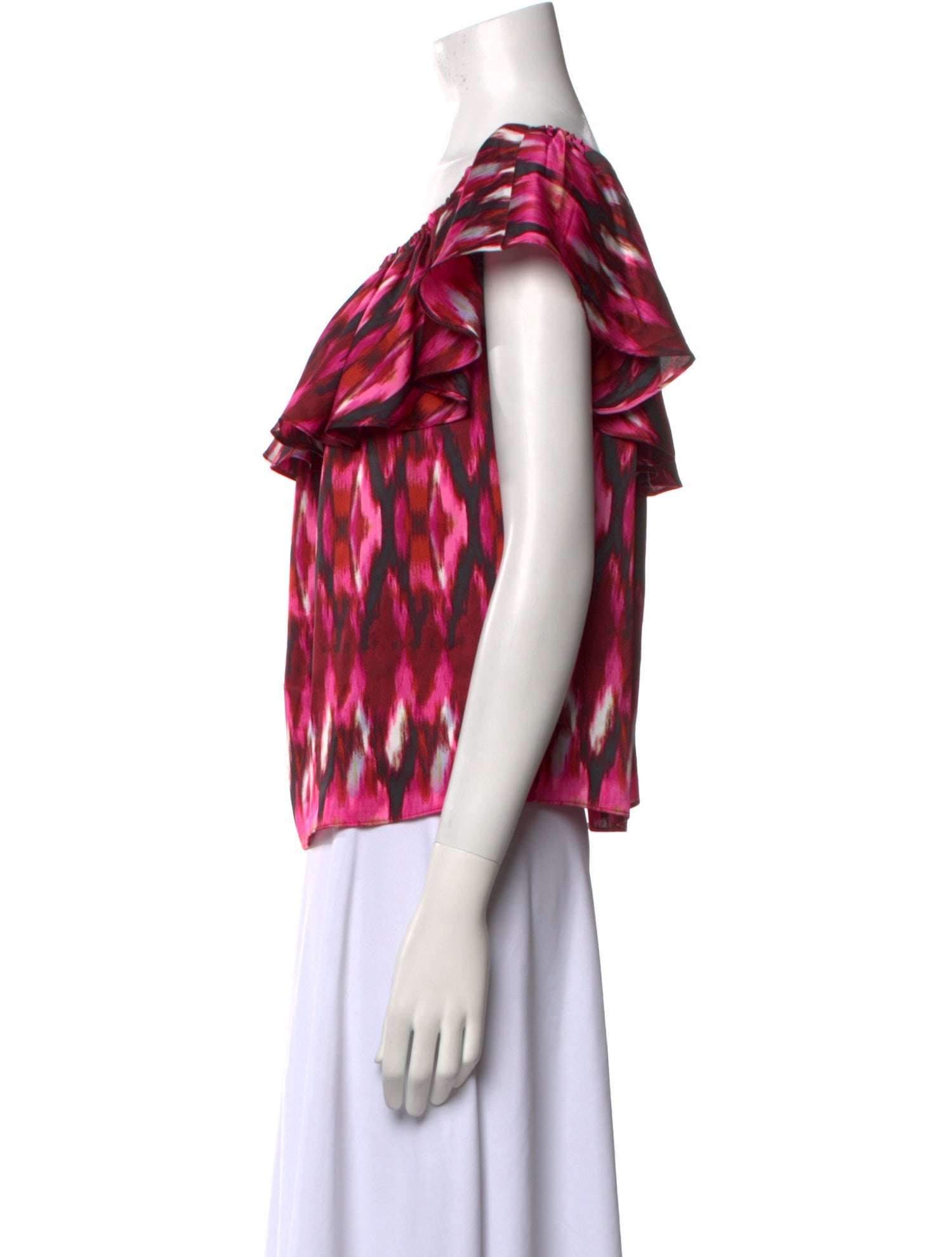 MISA Los Angeles Printed Scoop Neck Blouse w/ Tags