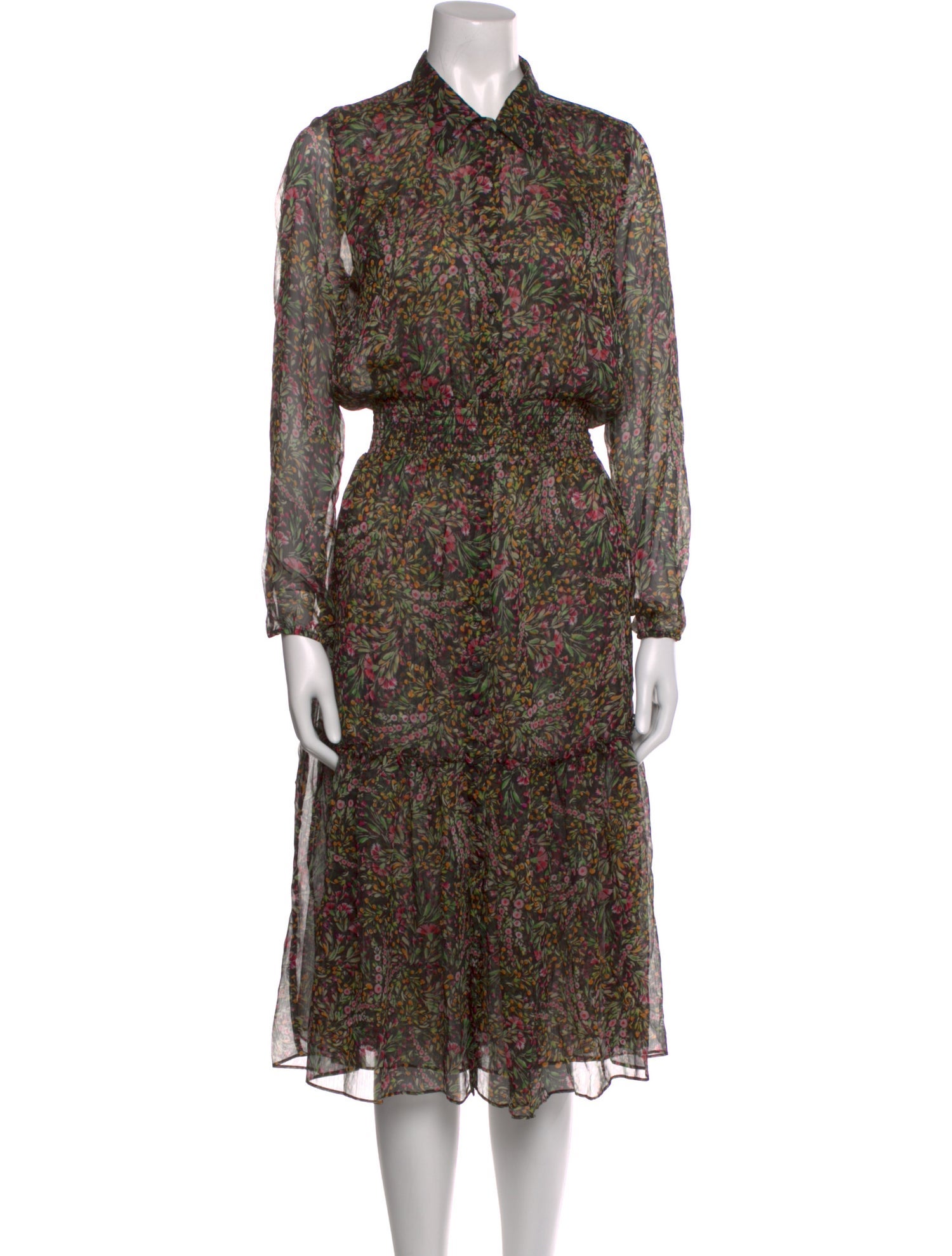 MISA Los Angeles Floral Print Midi Length Dress w/ Tags