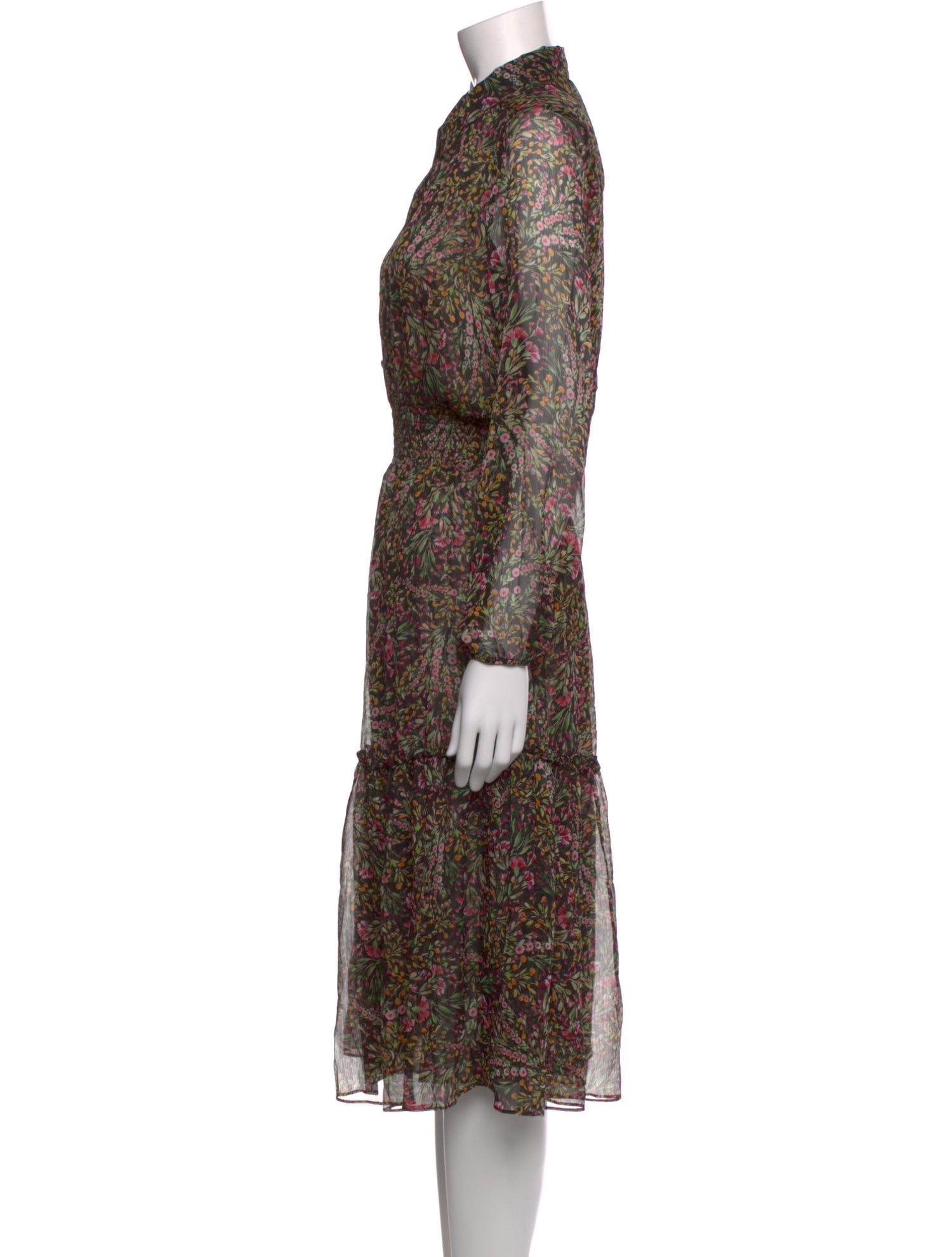 MISA Los Angeles Floral Print Midi Length Dress w/ Tags