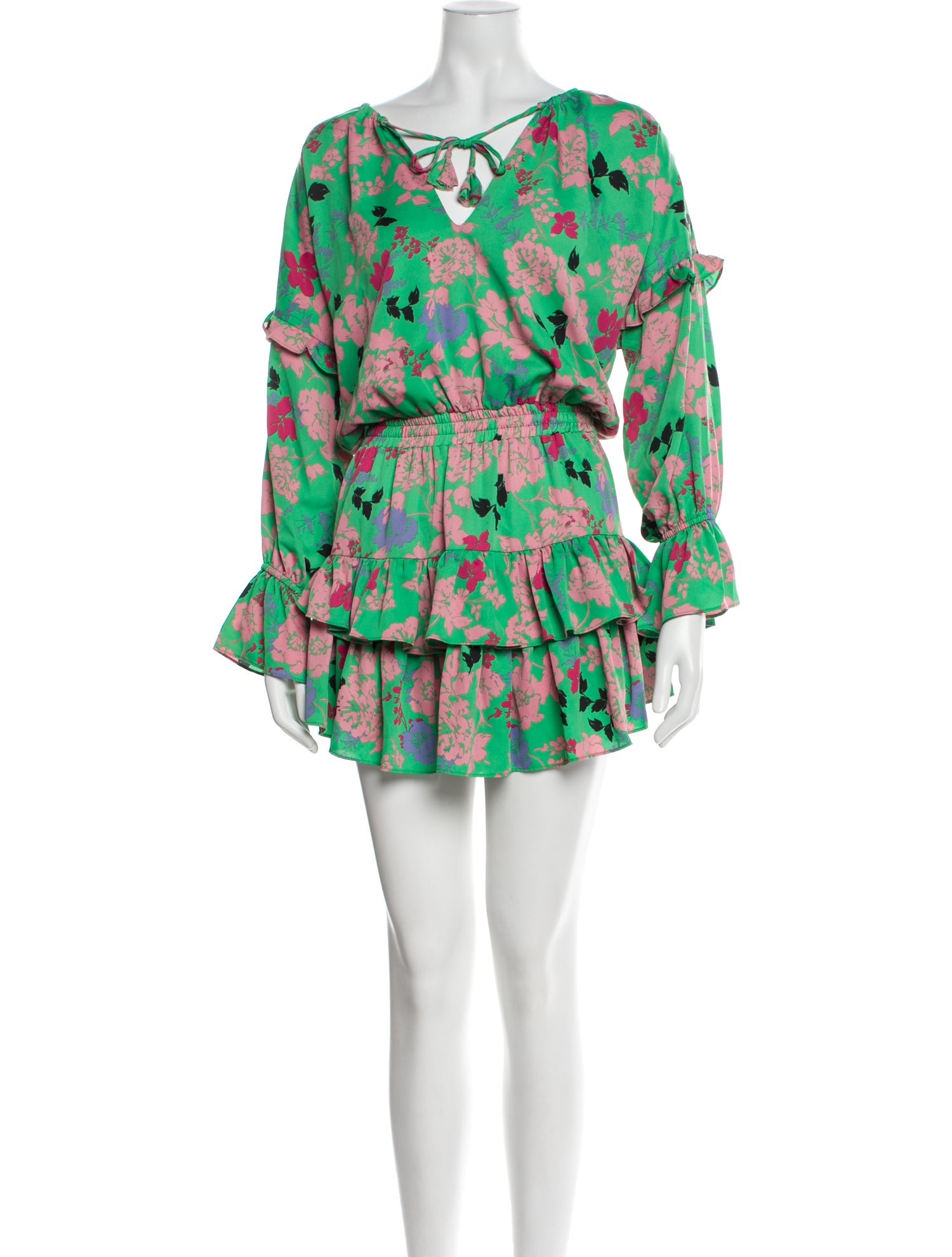 MISA Los Angeles Floral Print Mini Dress