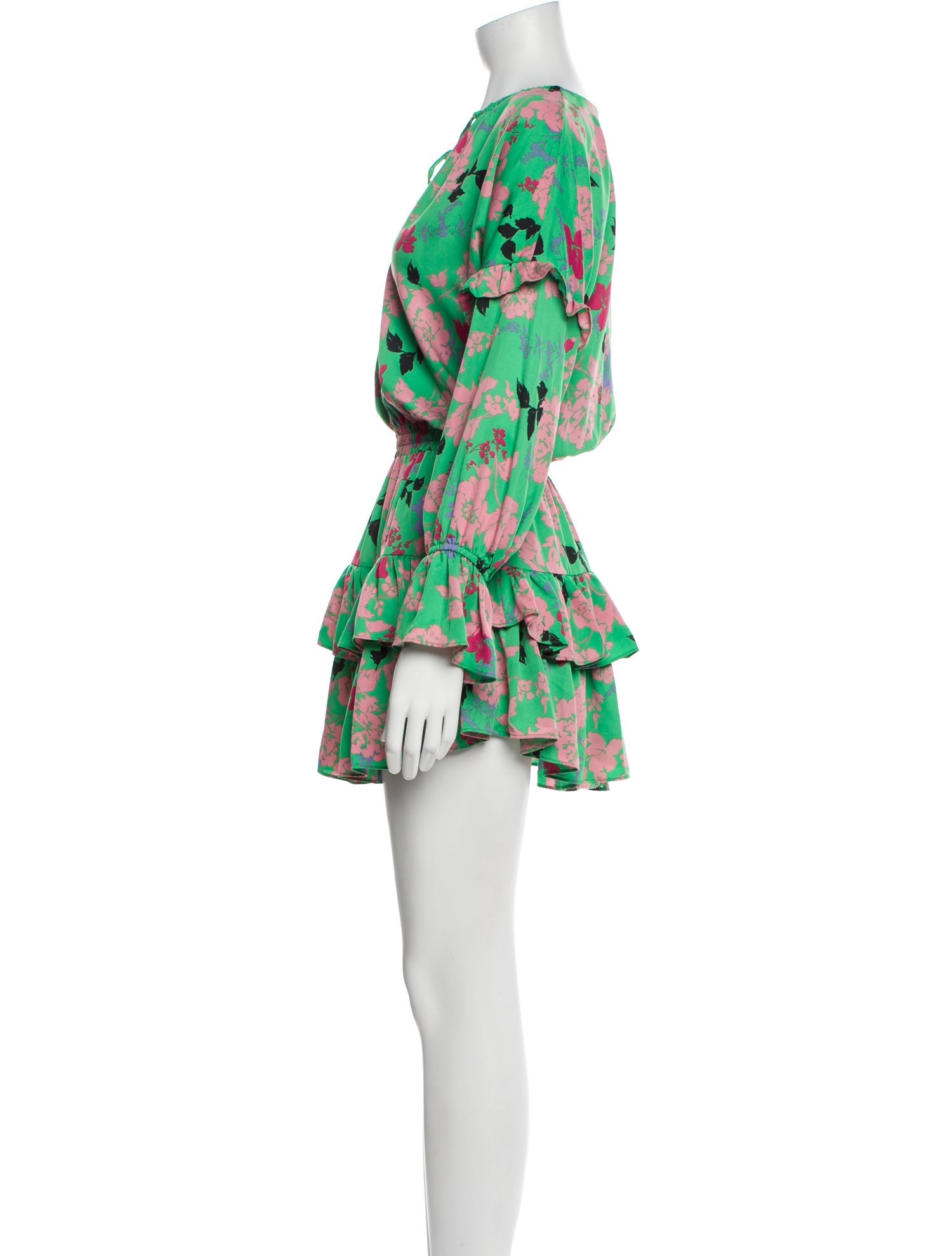 MISA Los Angeles Floral Print Mini Dress