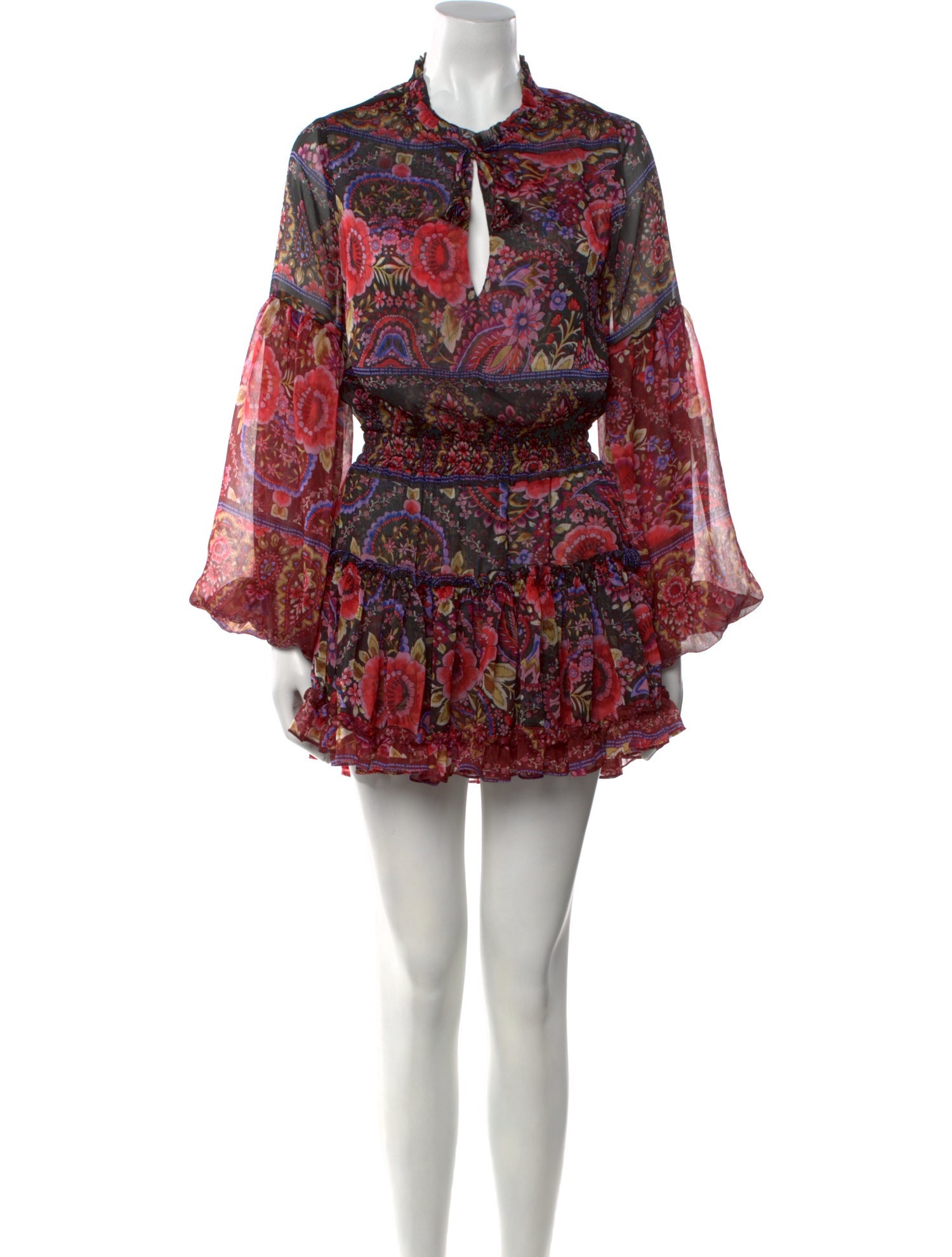 MISA Los Angeles Paisley Print Mini Dress