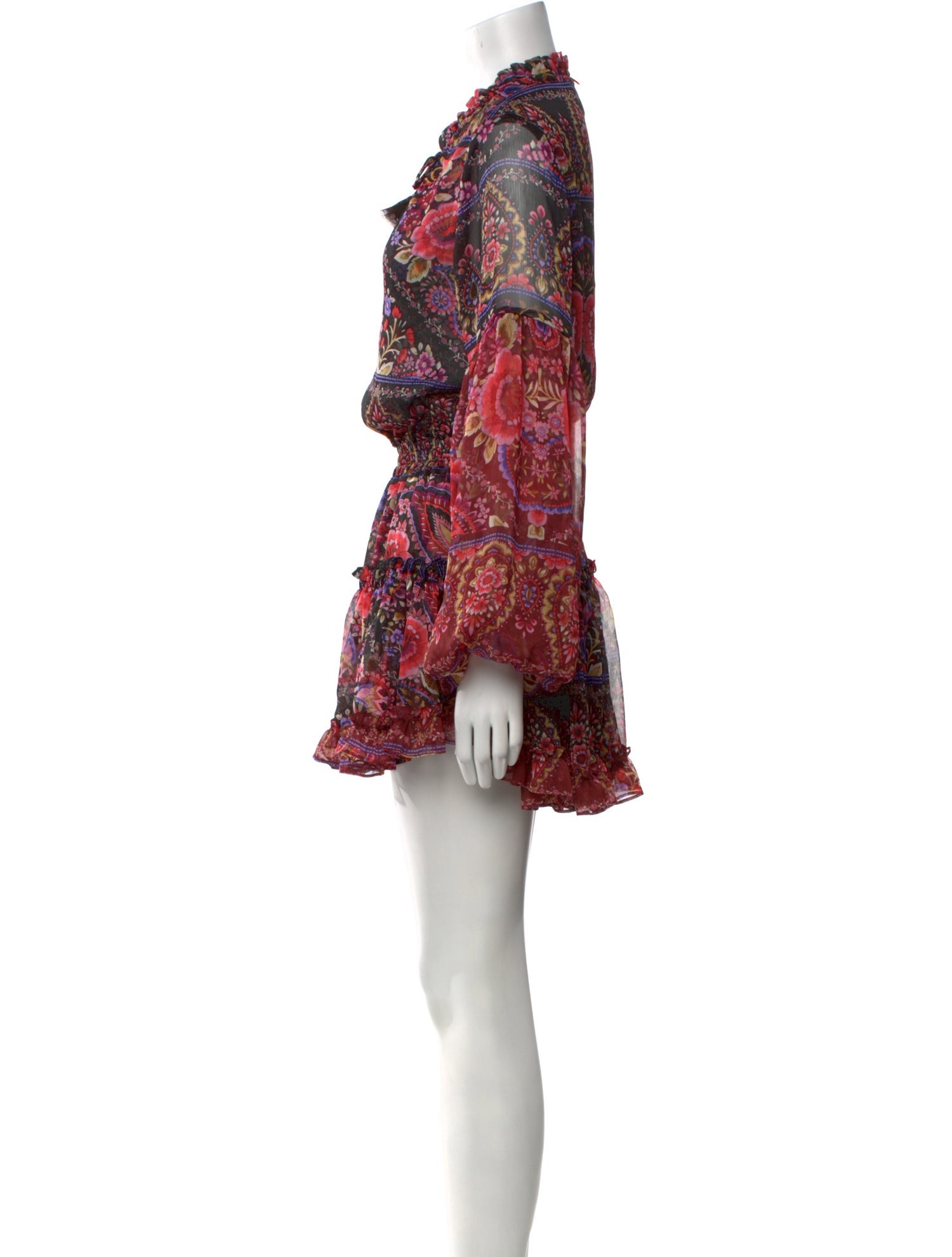 MISA Los Angeles Paisley Print Mini Dress