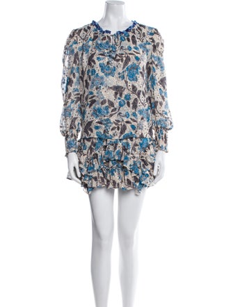 MISA Los Angeles Printed Ruffle Embellishment Skirt Set