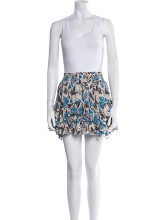 MISA Los Angeles Printed Ruffle Embellishment Skirt Set