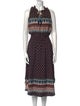 MISA Los Angeles Printed Midi Length Dress